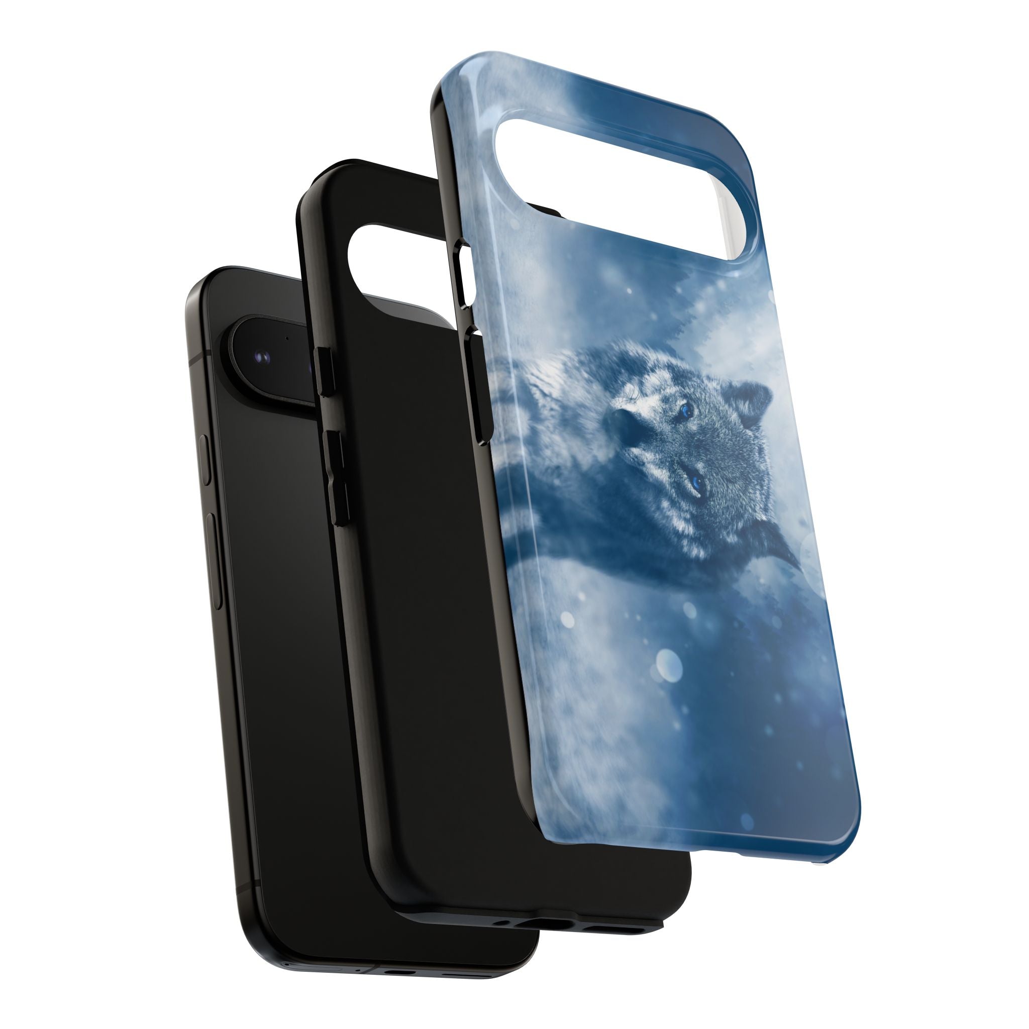 Wolf Phone Case, Tough Cases for Animal Lovers, Unique Wildlife Design, Nature-inspired Gift, Blue Wolf Accessories, Phone Protector