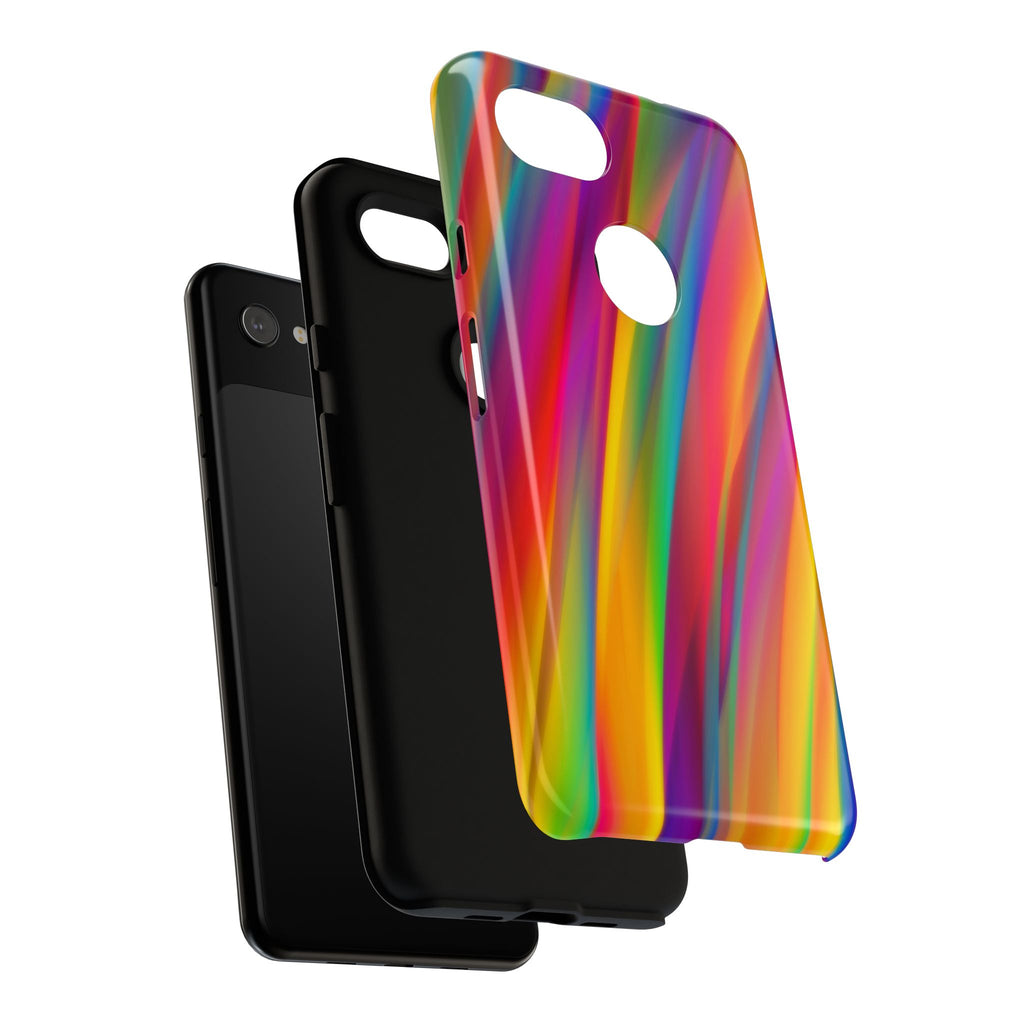 Vibrant Tough Phone Case, Colorful Phone Protection, Artistic Cell Cover, Gift for Gamers, Fun Tech Accessory, Pride Celebration