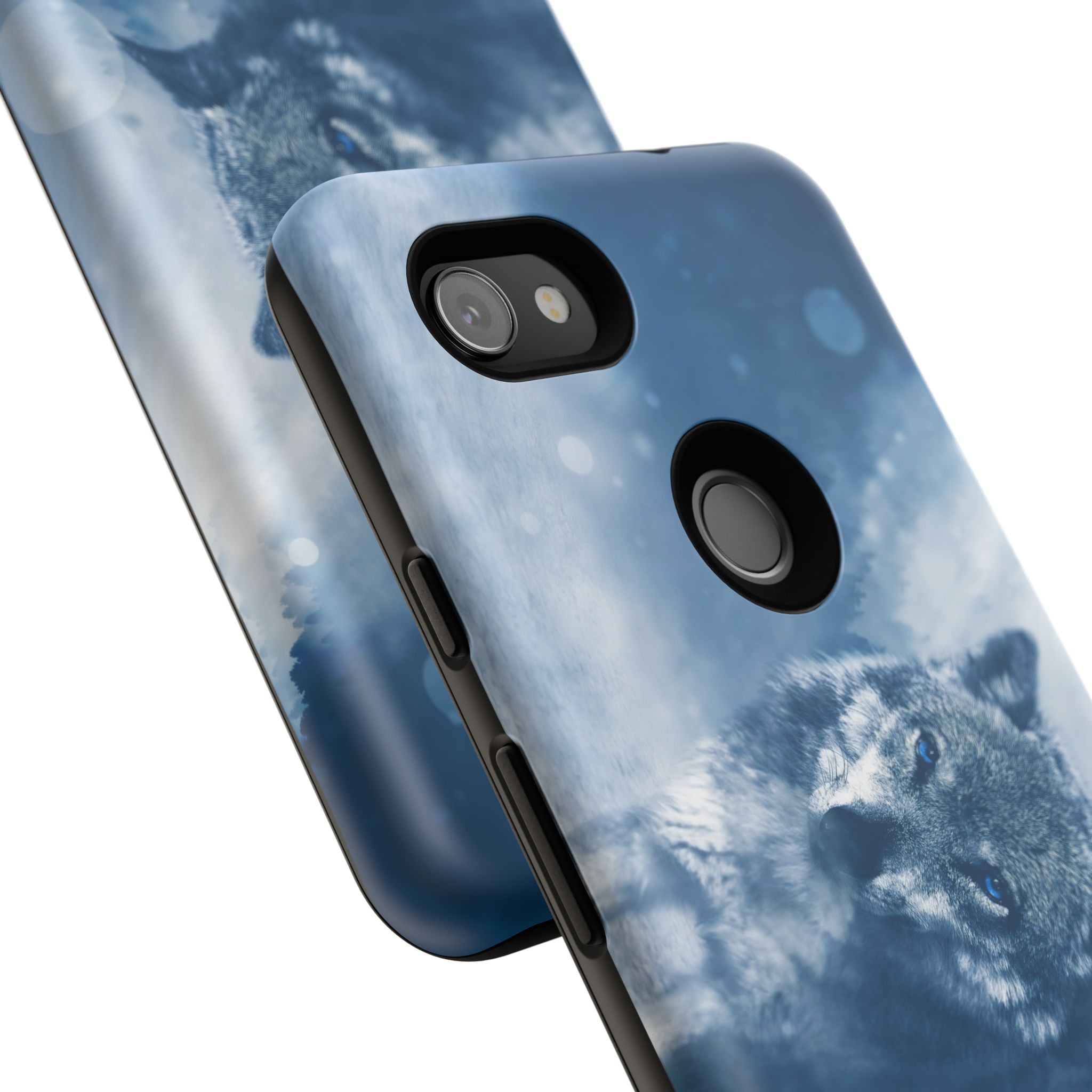 Wolf Phone Case, Tough Cases for Animal Lovers, Unique Wildlife Design, Nature-inspired Gift, Blue Wolf Accessories, Phone Protector
