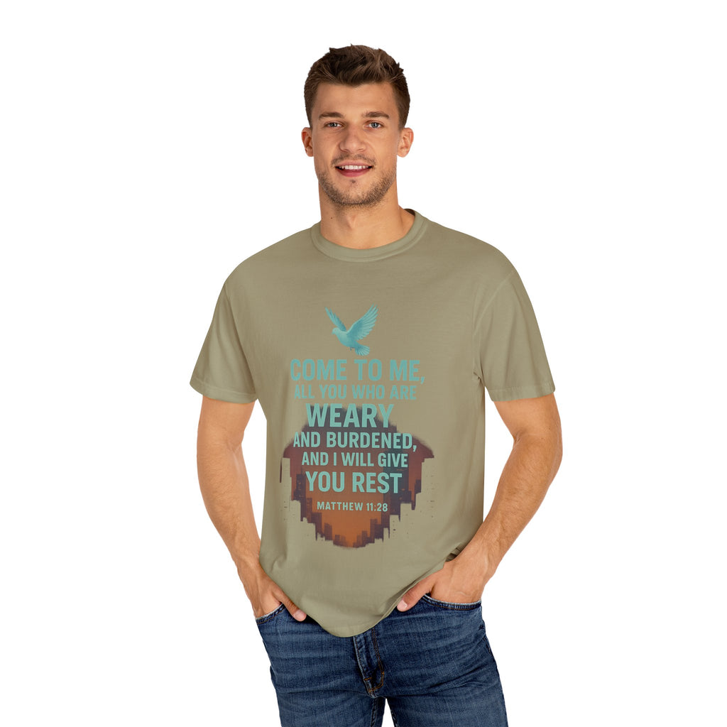 Garments of the Bible Unisex T-shirt Matthew 11:28