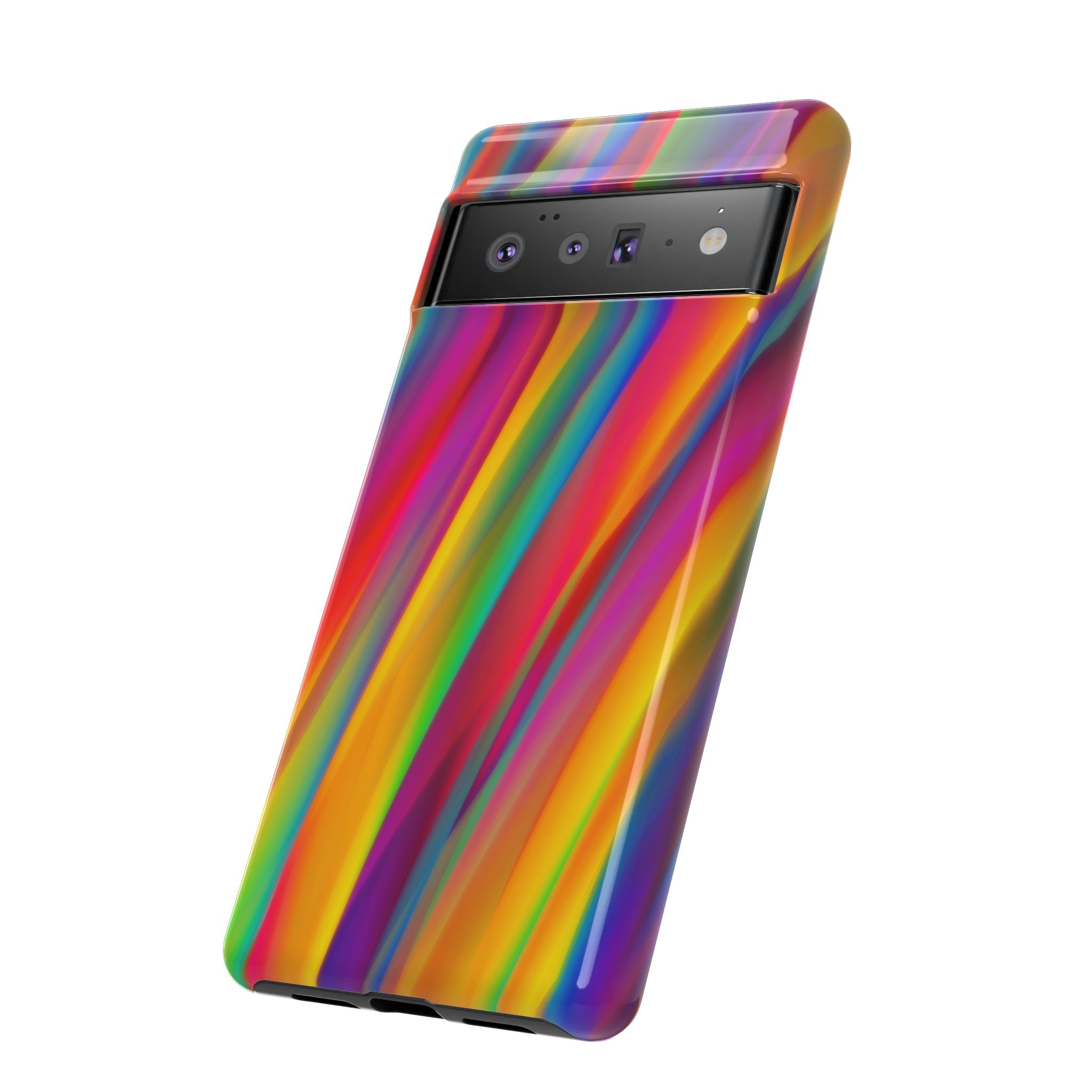 Vibrant Tough Phone Case, Colorful Phone Protection, Artistic Cell Cover, Gift for Gamers, Fun Tech Accessory, Pride Celebration