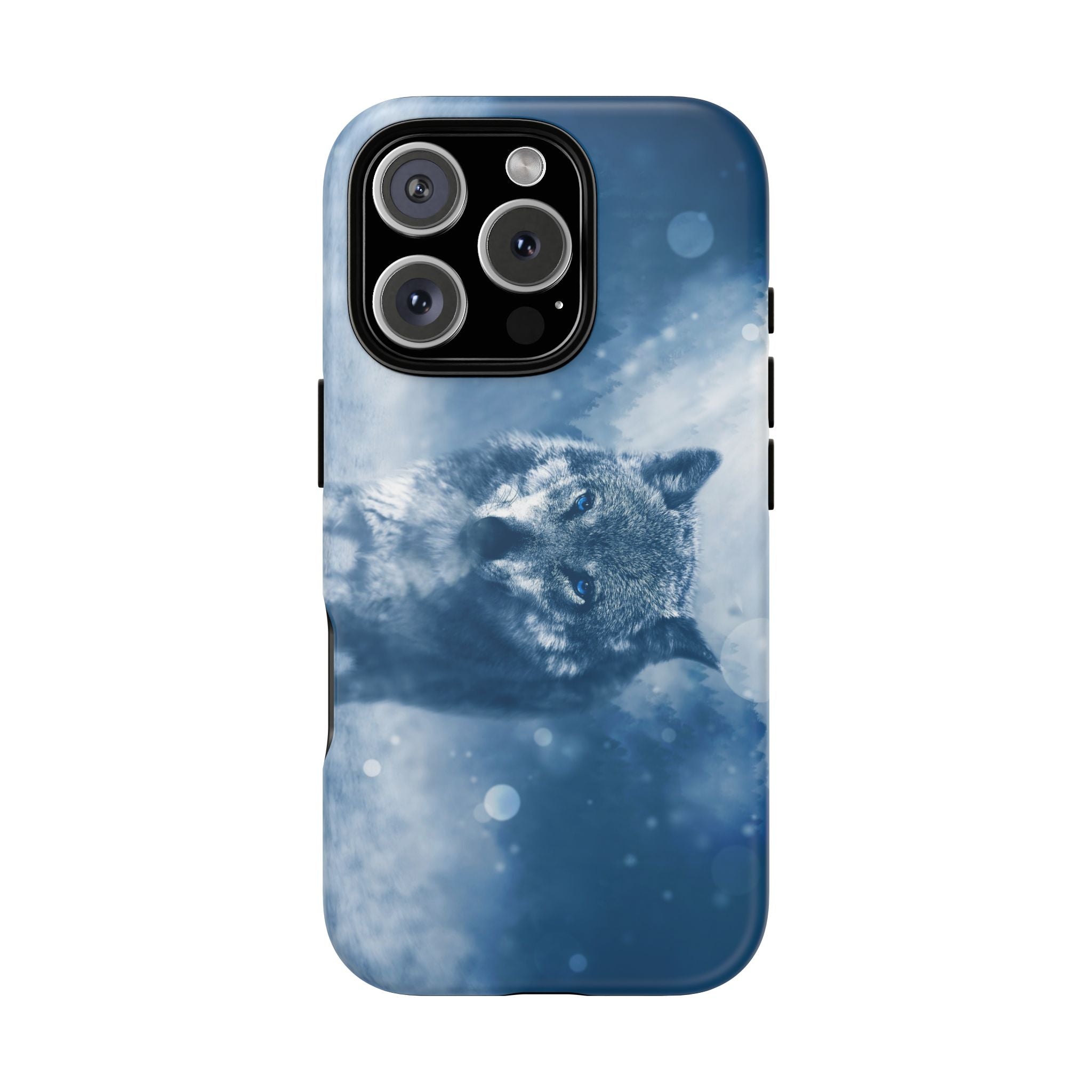 Wolf Phone Case, Tough Cases for Animal Lovers, Unique Wildlife Design, Nature-inspired Gift, Blue Wolf Accessories, Phone Protector