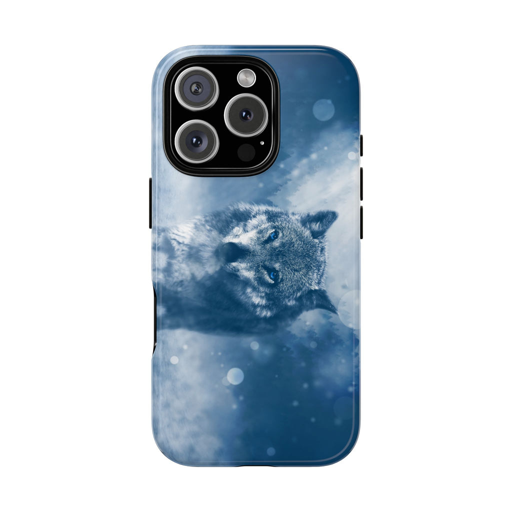 Wolf Phone Case, Tough Cases for Animal Lovers, Unique Wildlife Design, Nature-inspired Gift, Blue Wolf Accessories, Phone Protector