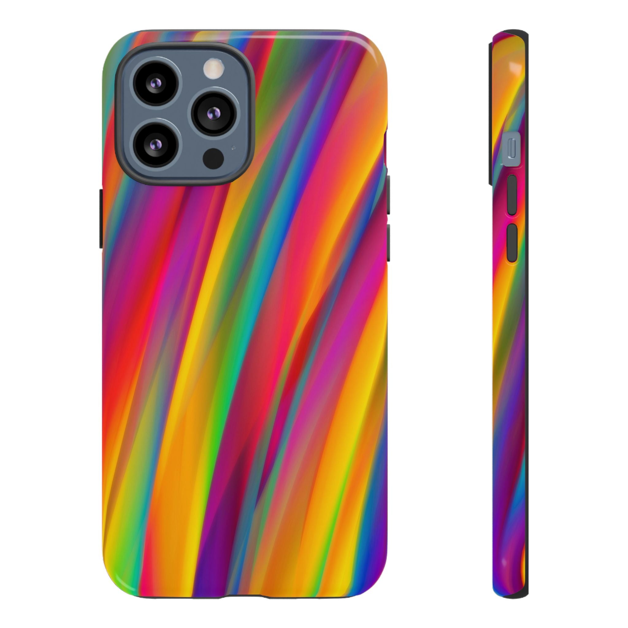 Vibrant Tough Phone Case, Colorful Phone Protection, Artistic Cell Cover, Gift for Gamers, Fun Tech Accessory, Pride Celebration