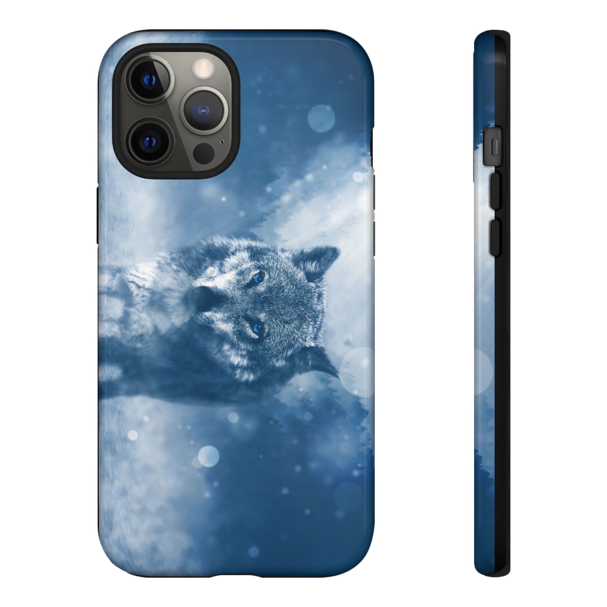 Wolf Phone Case, Tough Cases for Animal Lovers, Unique Wildlife Design, Nature-inspired Gift, Blue Wolf Accessories, Phone Protector