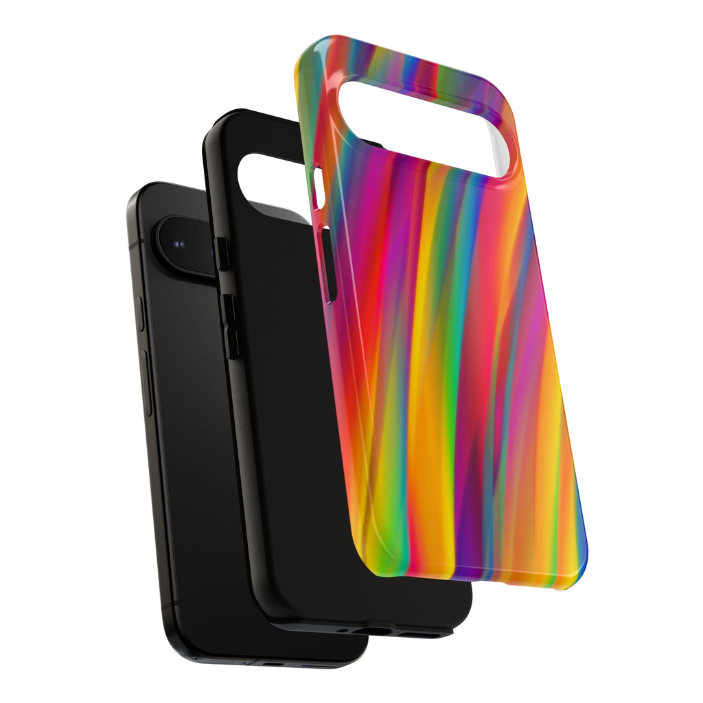 Vibrant Tough Phone Case, Colorful Phone Protection, Artistic Cell Cover, Gift for Gamers, Fun Tech Accessory, Pride Celebration