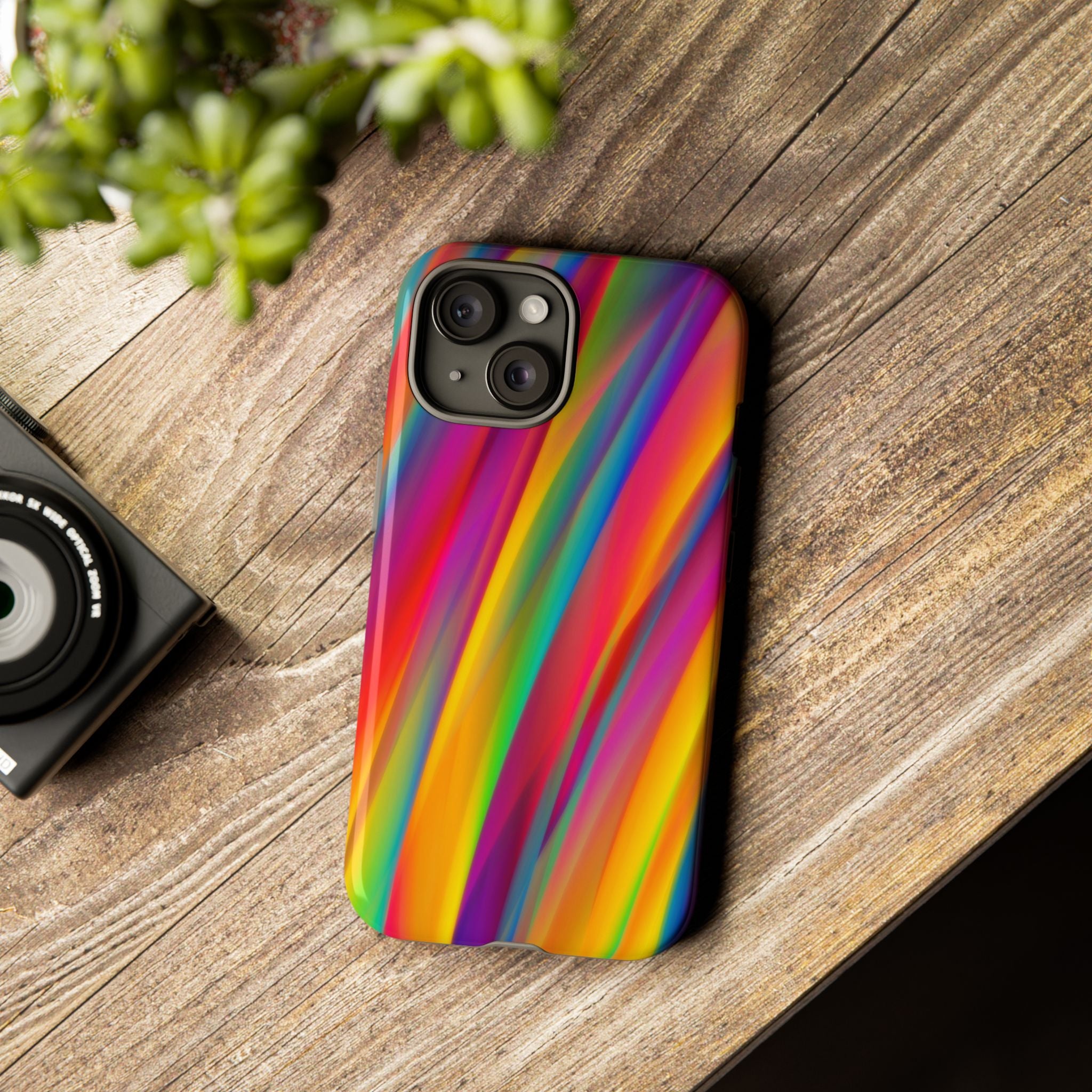 Vibrant Tough Phone Case, Colorful Phone Protection, Artistic Cell Cover, Gift for Gamers, Fun Tech Accessory, Pride Celebration