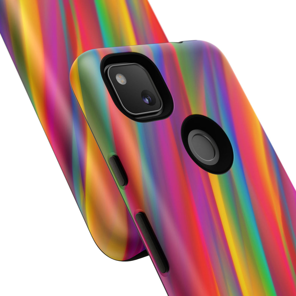 Vibrant Tough Phone Case, Colorful Phone Protection, Artistic Cell Cover, Gift for Gamers, Fun Tech Accessory, Pride Celebration