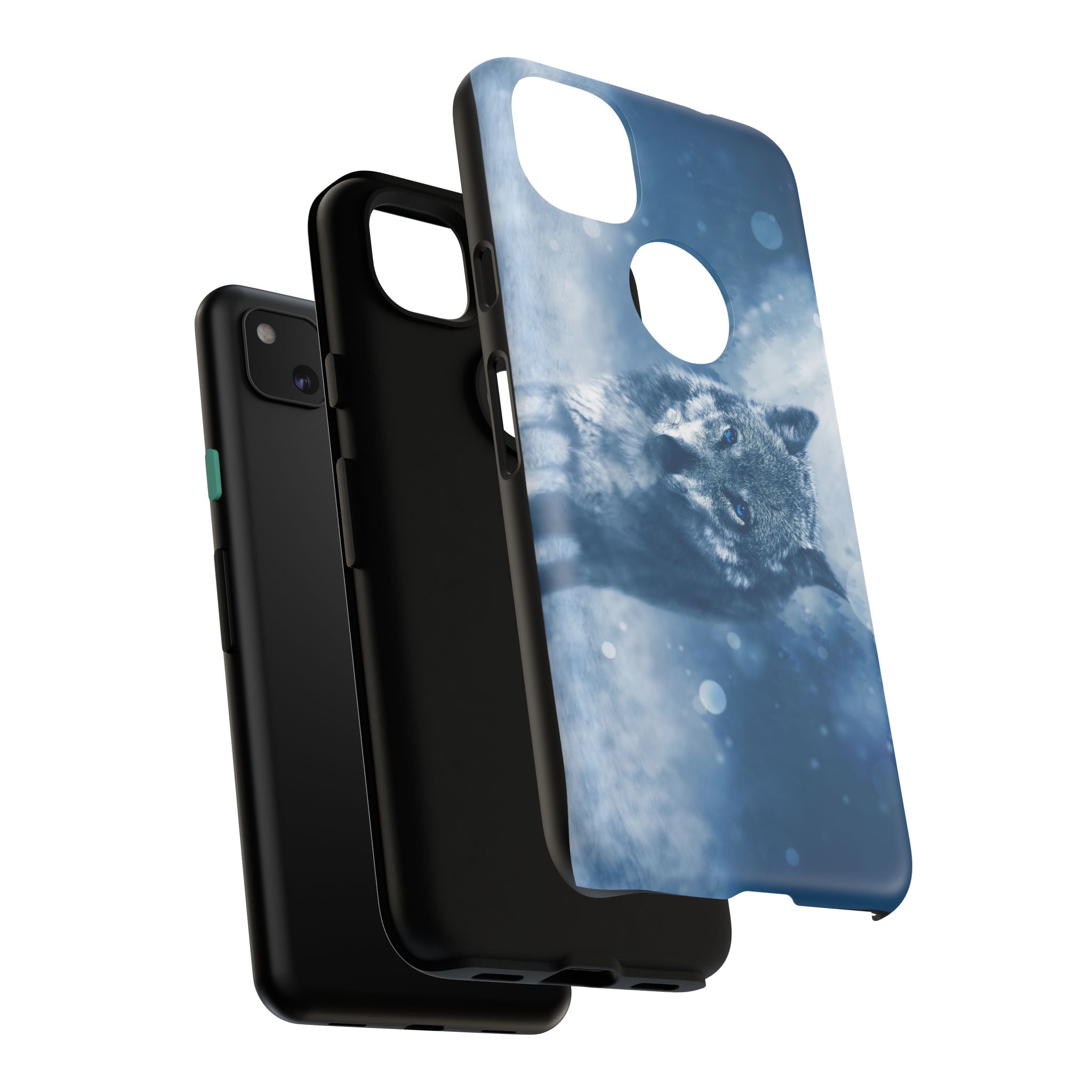 Wolf Phone Case, Tough Cases for Animal Lovers, Unique Wildlife Design, Nature-inspired Gift, Blue Wolf Accessories, Phone Protector