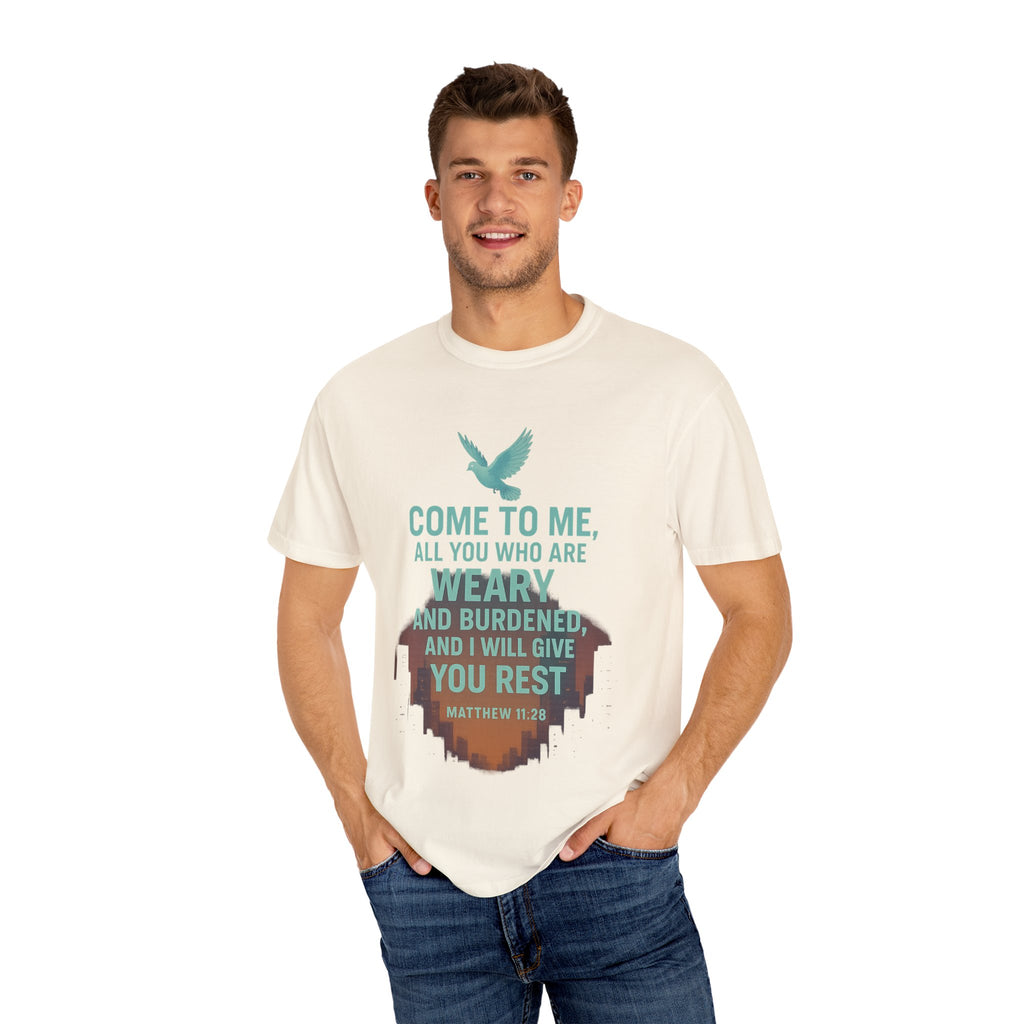 Garments of the Bible Unisex T-shirt Matthew 11:28