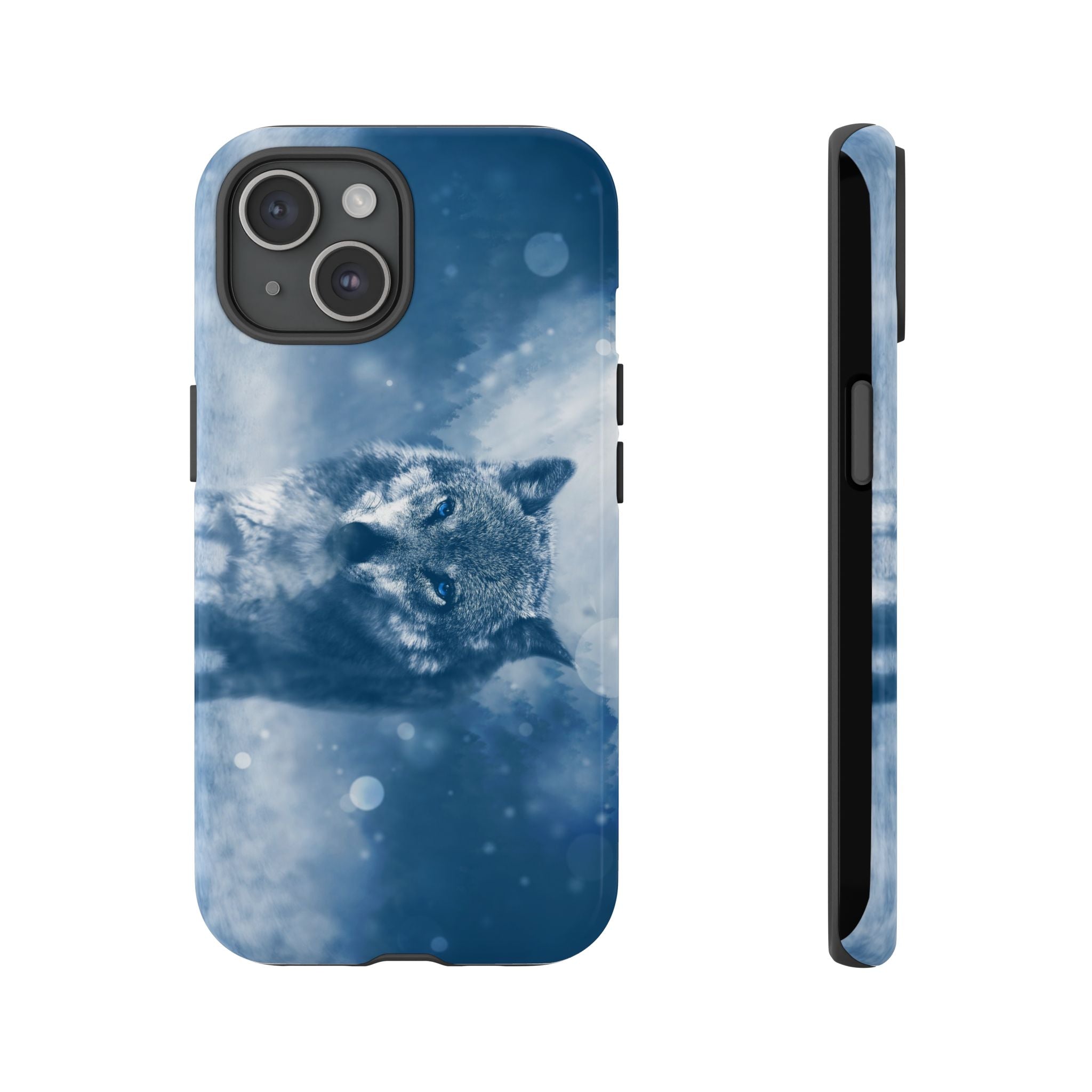 Wolf Phone Case, Tough Cases for Animal Lovers, Unique Wildlife Design, Nature-inspired Gift, Blue Wolf Accessories, Phone Protector