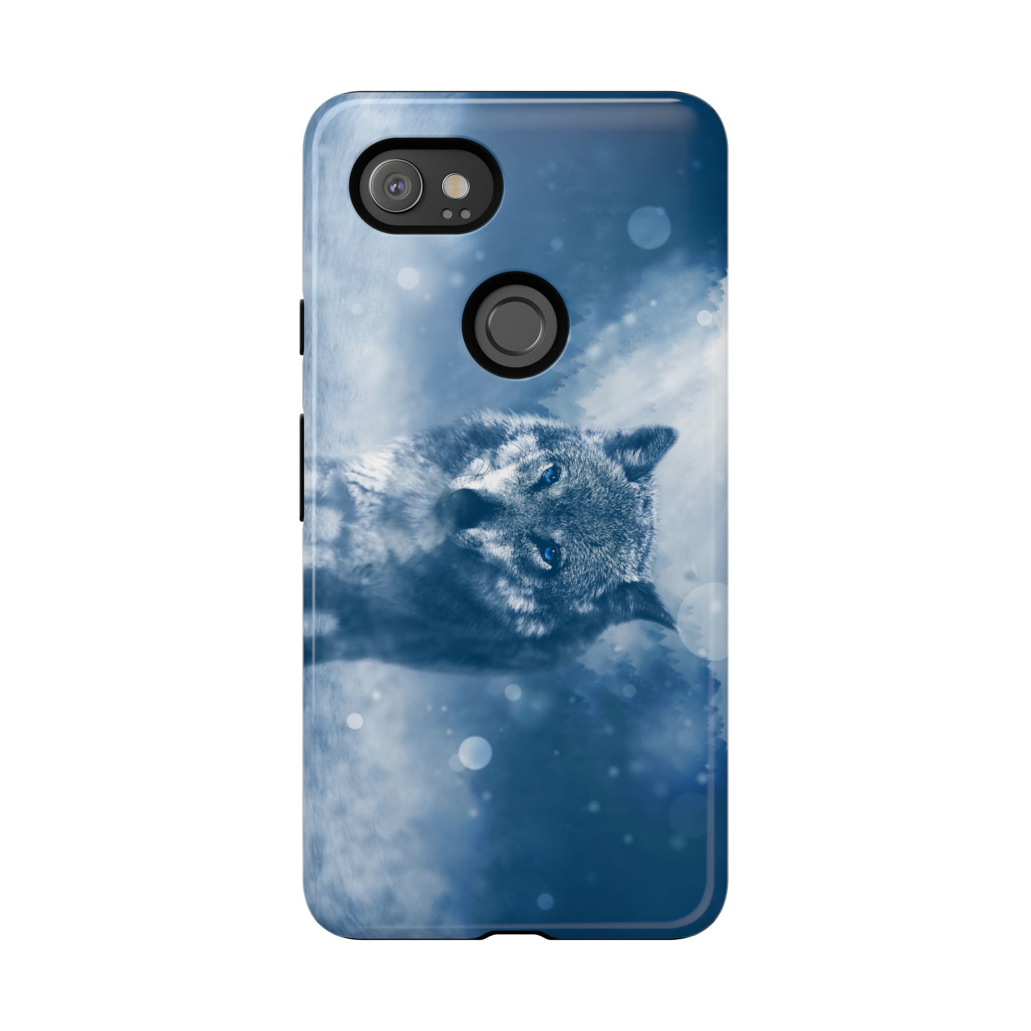 Wolf Phone Case, Tough Cases for Animal Lovers, Unique Wildlife Design, Nature-inspired Gift, Blue Wolf Accessories, Phone Protector