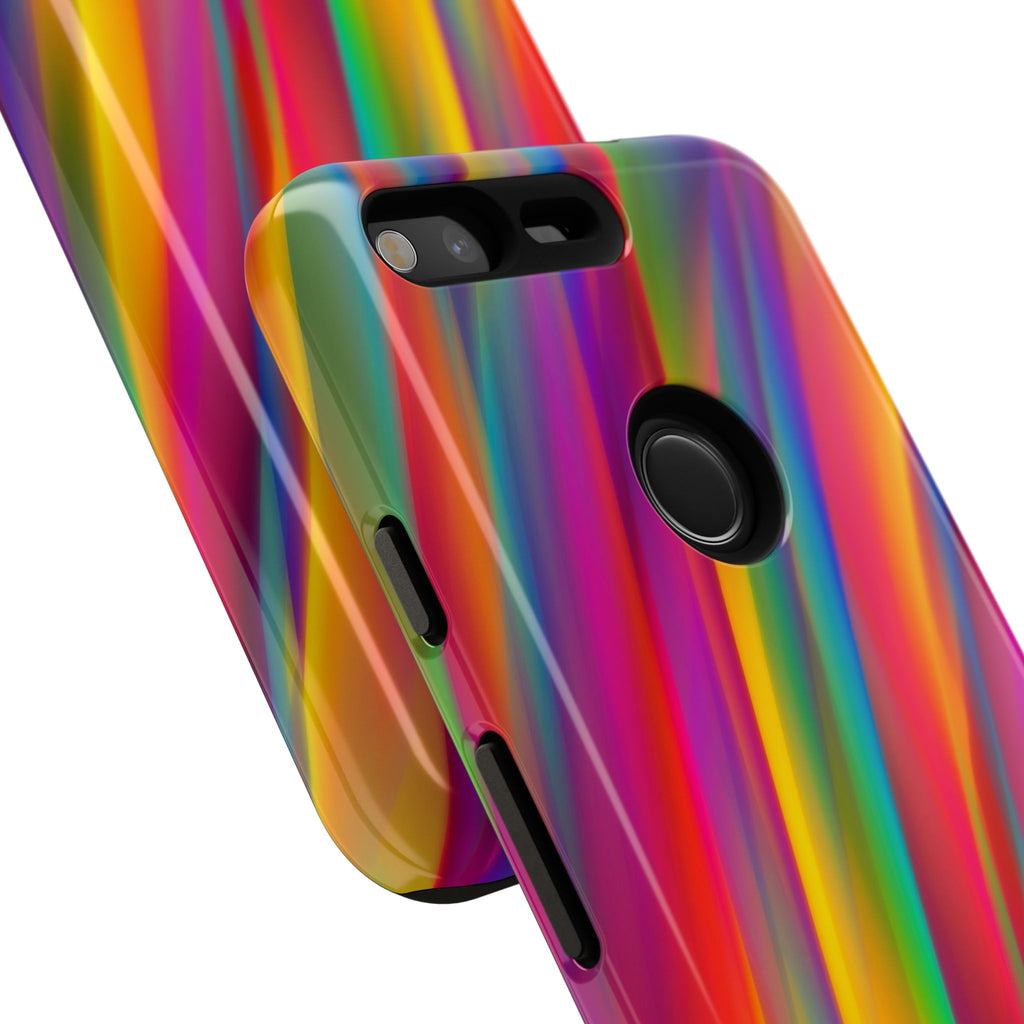 Vibrant Tough Phone Case, Colorful Phone Protection, Artistic Cell Cover, Gift for Gamers, Fun Tech Accessory, Pride Celebration