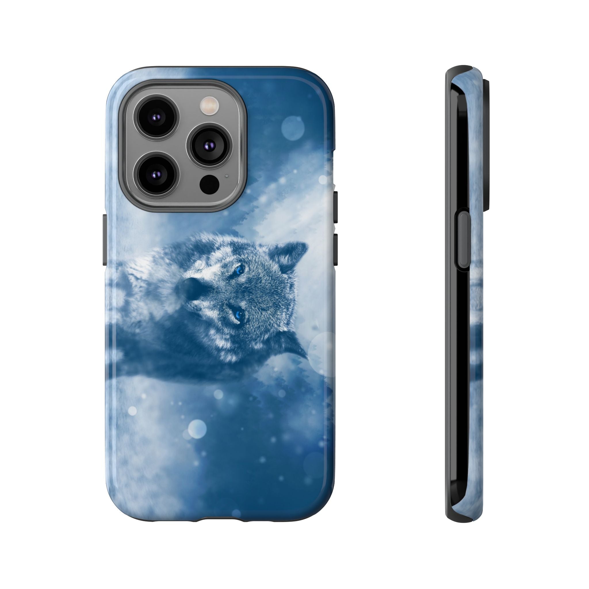 Wolf Phone Case, Tough Cases for Animal Lovers, Unique Wildlife Design, Nature-inspired Gift, Blue Wolf Accessories, Phone Protector
