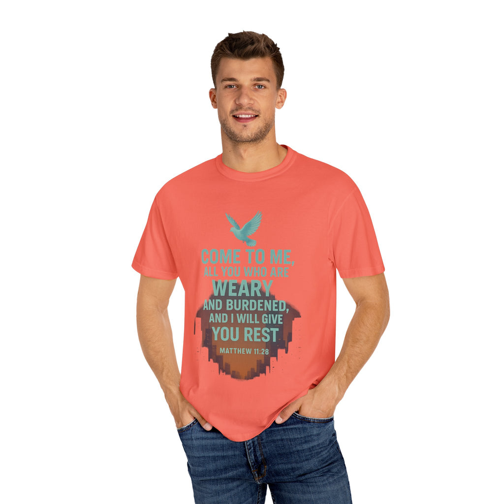 Garments of the Bible Unisex T-shirt Matthew 11:28