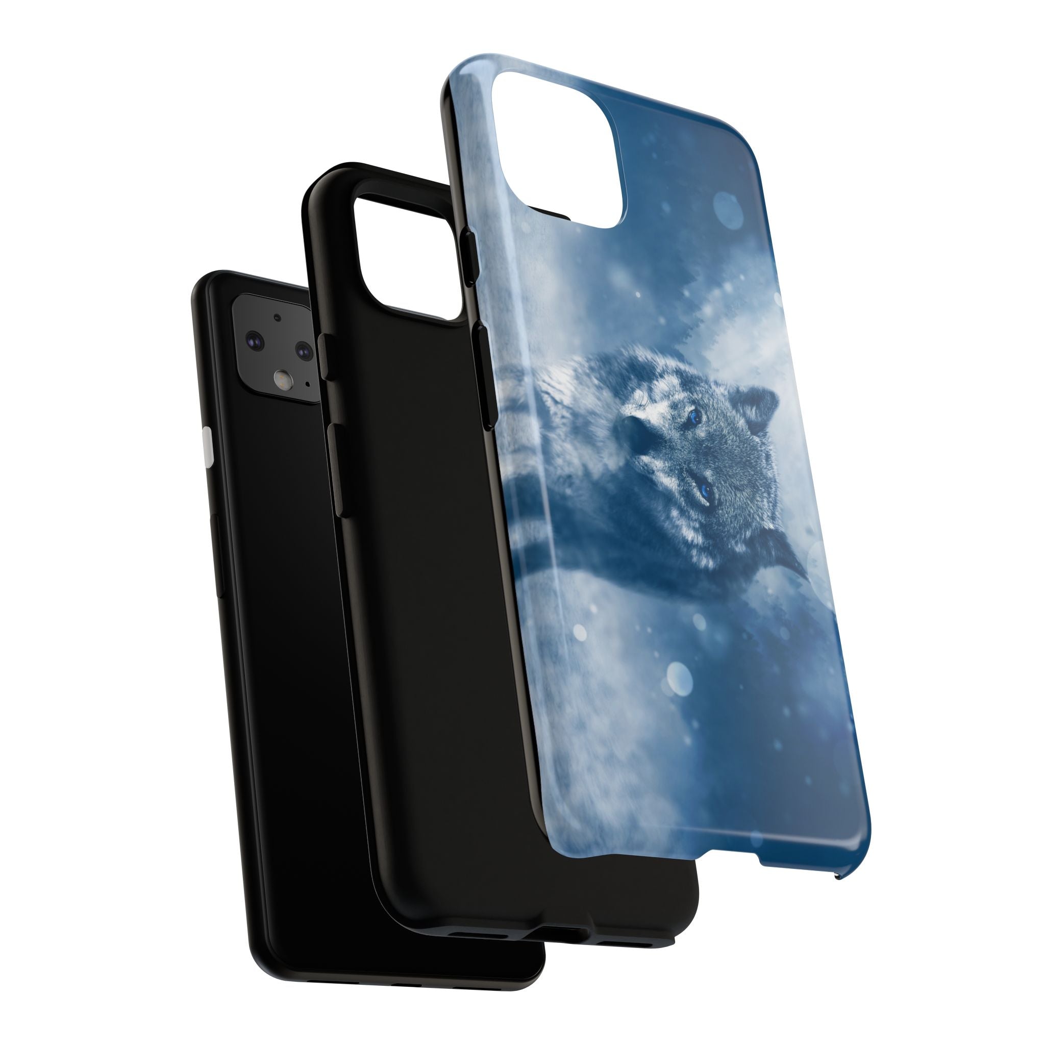 Wolf Phone Case, Tough Cases for Animal Lovers, Unique Wildlife Design, Nature-inspired Gift, Blue Wolf Accessories, Phone Protector