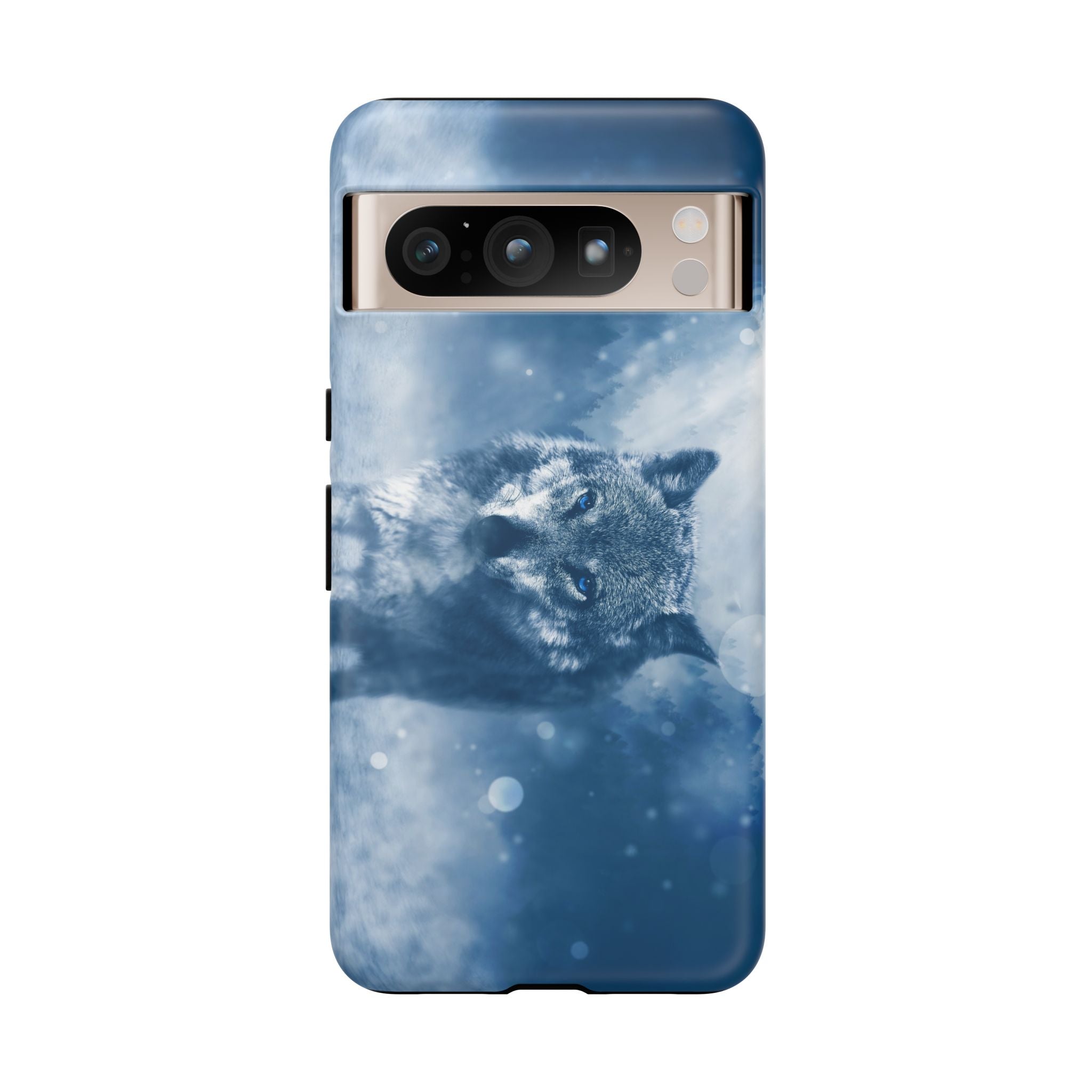 Wolf Phone Case, Tough Cases for Animal Lovers, Unique Wildlife Design, Nature-inspired Gift, Blue Wolf Accessories, Phone Protector