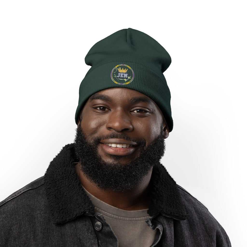 K1ng_Jen Beanie Hat Logo 1