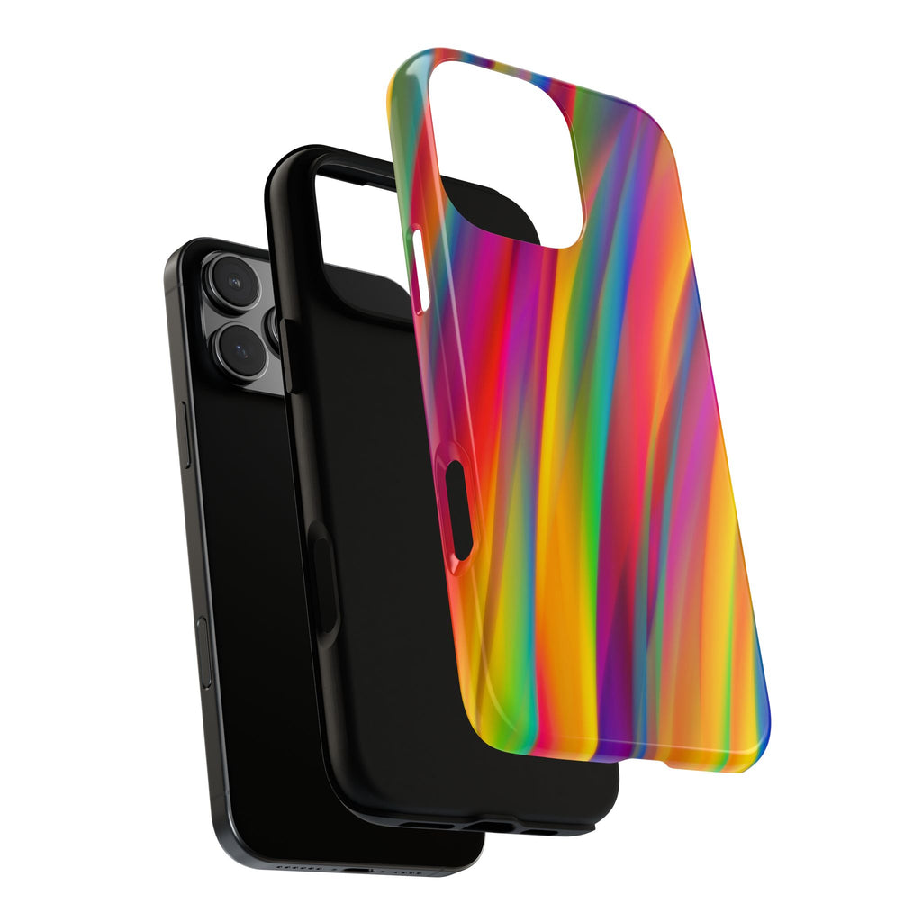 Vibrant Tough Phone Case, Colorful Phone Protection, Artistic Cell Cover, Gift for Gamers, Fun Tech Accessory, Pride Celebration