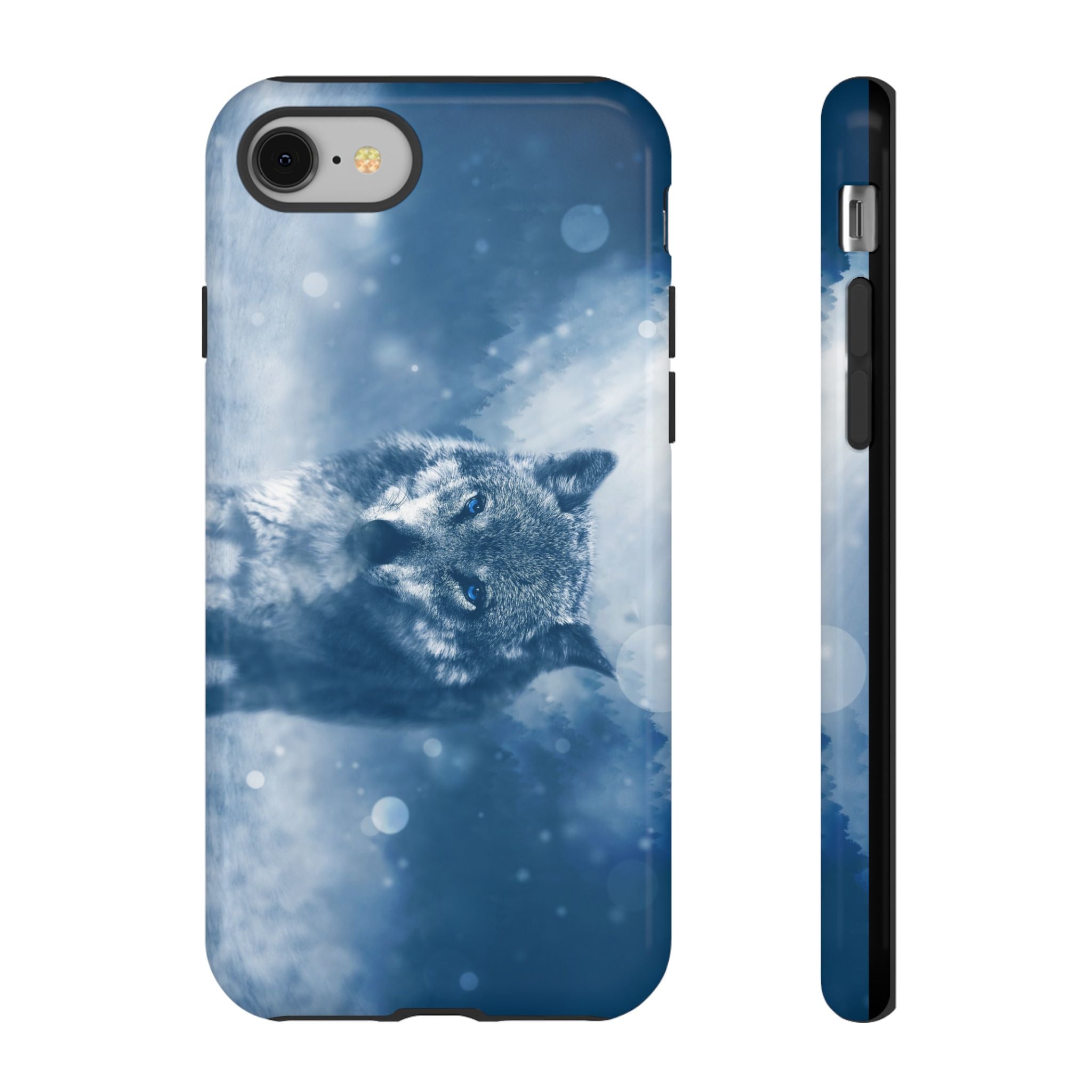 Wolf Phone Case, Tough Cases for Animal Lovers, Unique Wildlife Design, Nature-inspired Gift, Blue Wolf Accessories, Phone Protector