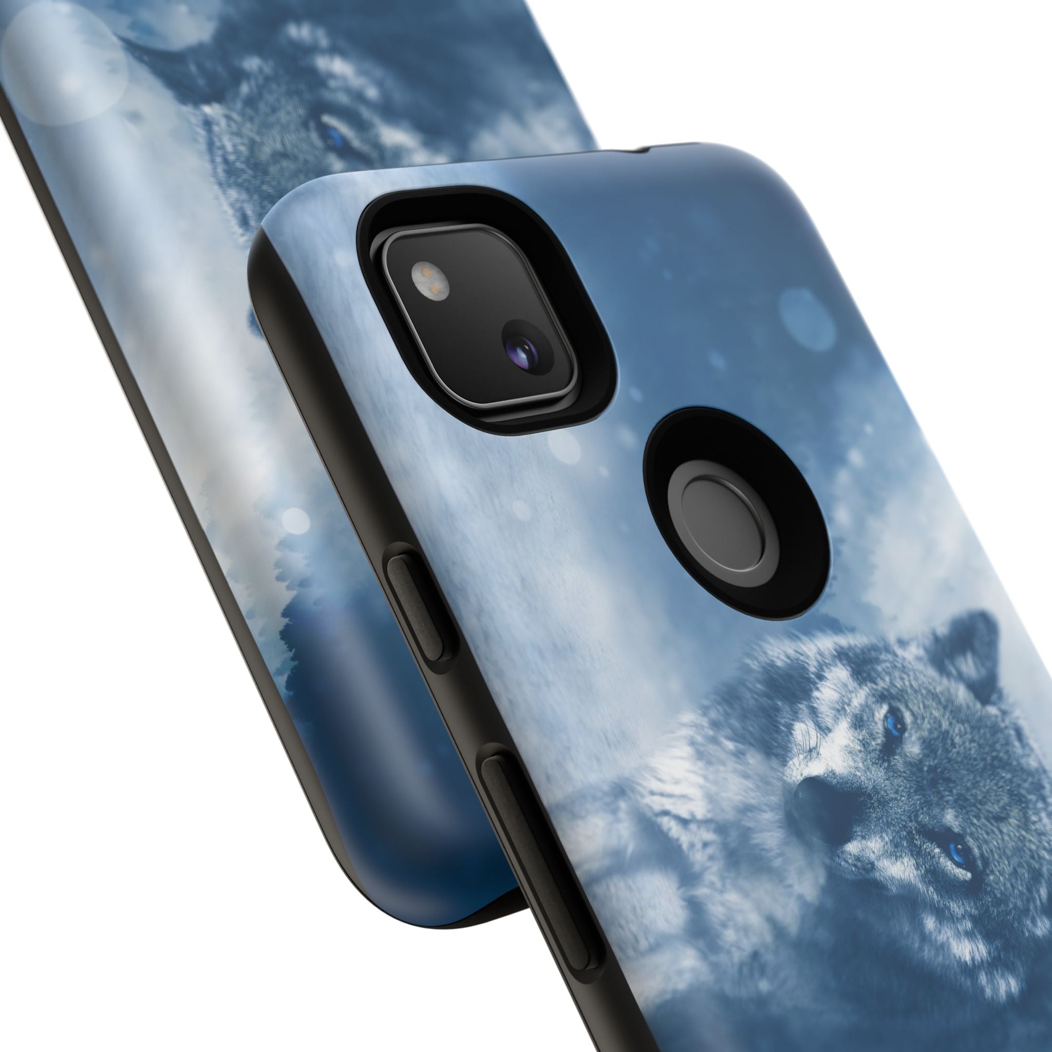 Wolf Phone Case, Tough Cases for Animal Lovers, Unique Wildlife Design, Nature-inspired Gift, Blue Wolf Accessories, Phone Protector