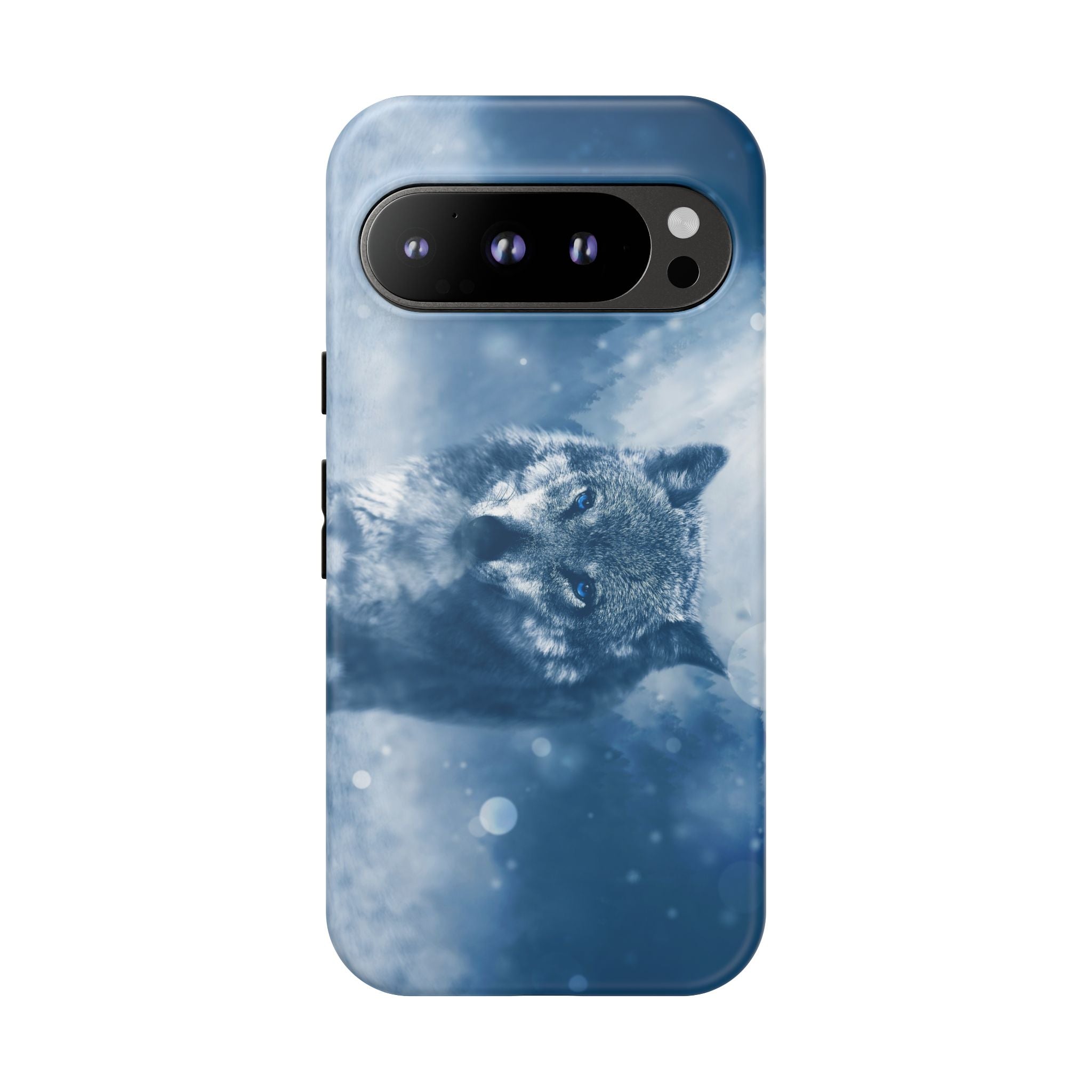 Wolf Phone Case, Tough Cases for Animal Lovers, Unique Wildlife Design, Nature-inspired Gift, Blue Wolf Accessories, Phone Protector