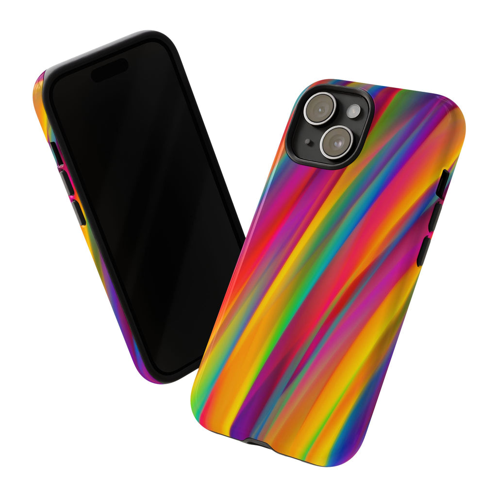 Vibrant Tough Phone Case, Colorful Phone Protection, Artistic Cell Cover, Gift for Gamers, Fun Tech Accessory, Pride Celebration
