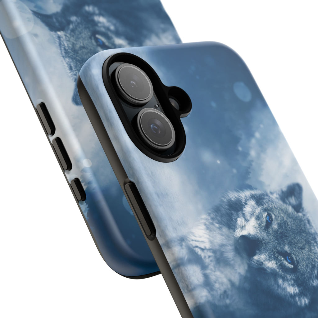 Wolf Phone Case, Tough Cases for Animal Lovers, Unique Wildlife Design, Nature-inspired Gift, Blue Wolf Accessories, Phone Protector