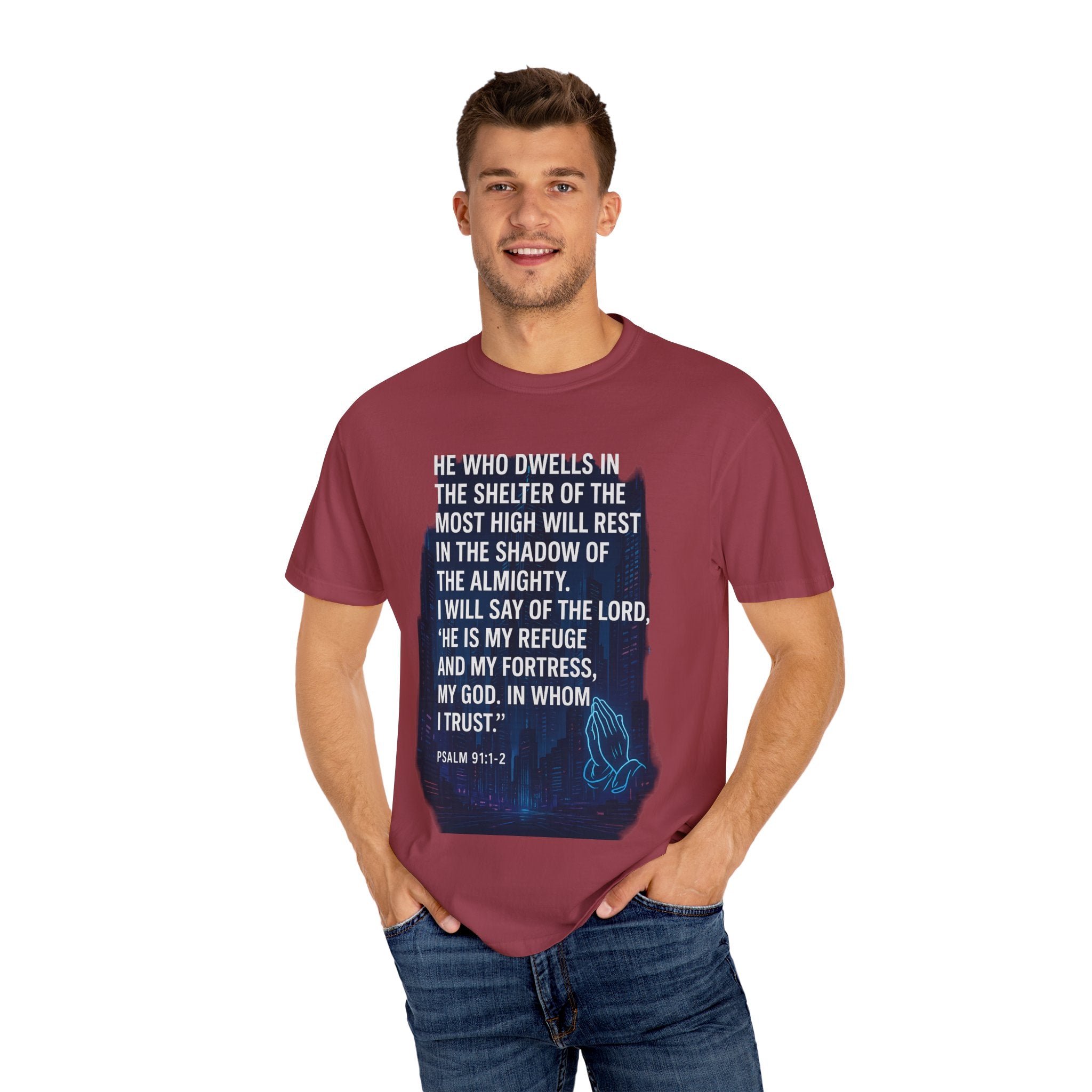 Garments of the Bible Unisex T-shirt Psalm 91:1-2