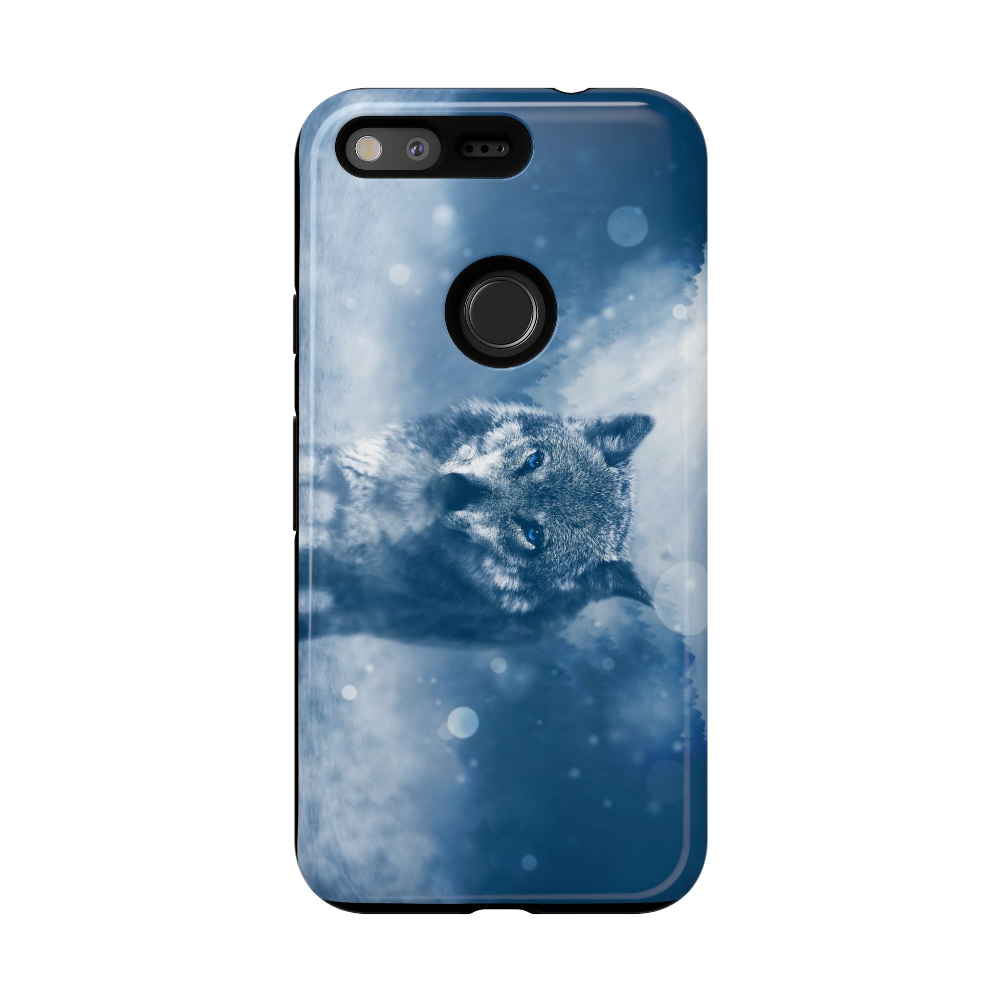 Wolf Phone Case, Tough Cases for Animal Lovers, Unique Wildlife Design, Nature-inspired Gift, Blue Wolf Accessories, Phone Protector