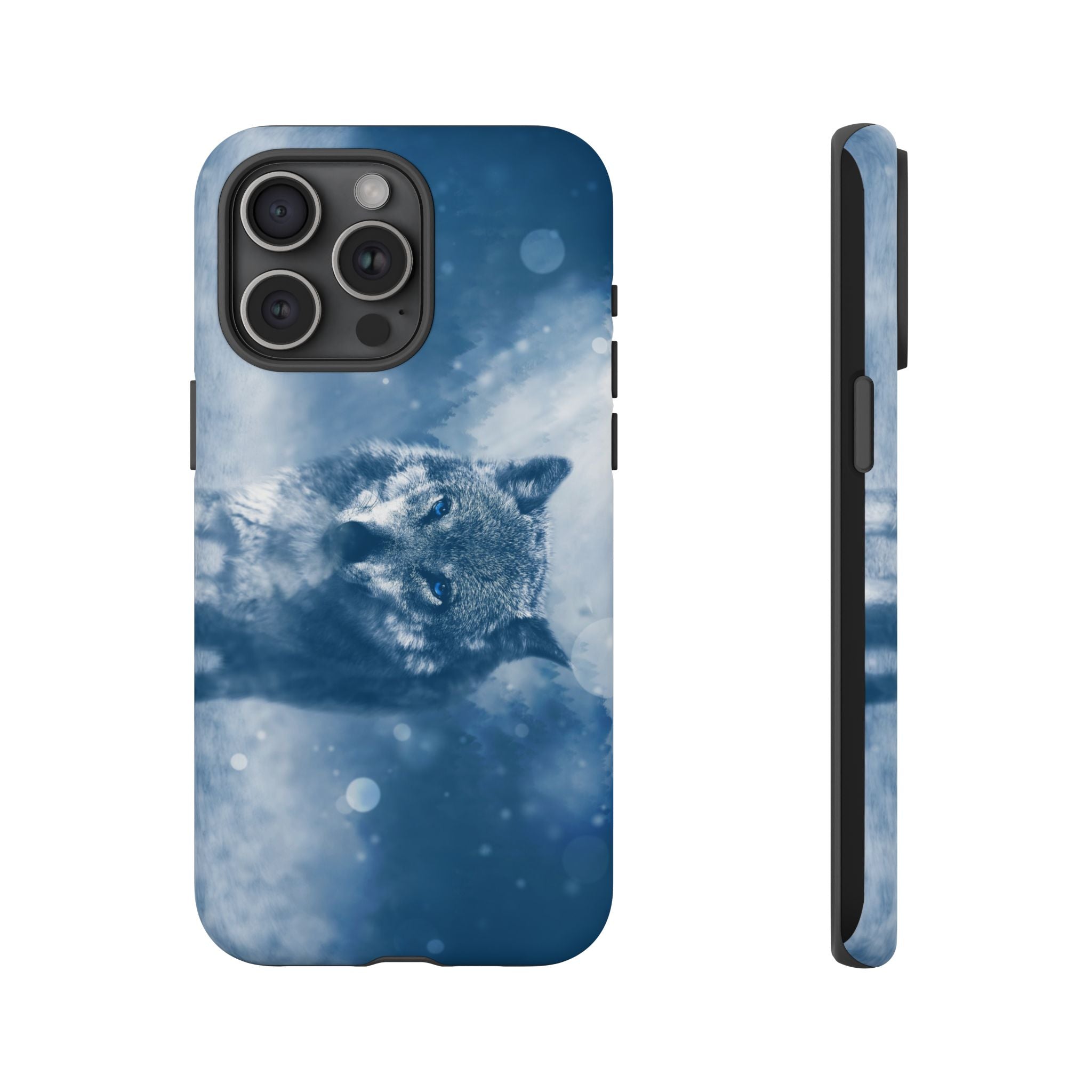 Wolf Phone Case, Tough Cases for Animal Lovers, Unique Wildlife Design, Nature-inspired Gift, Blue Wolf Accessories, Phone Protector