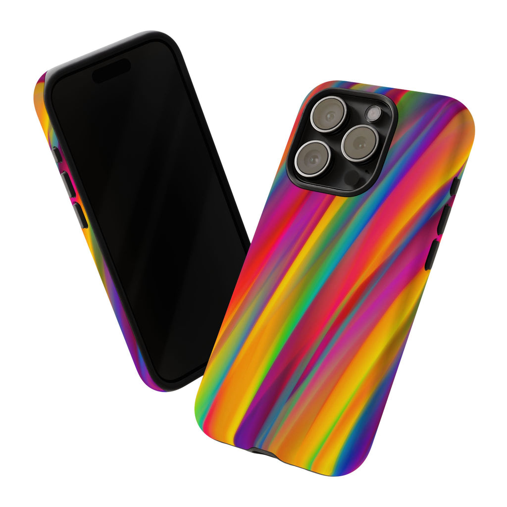 Vibrant Tough Phone Case, Colorful Phone Protection, Artistic Cell Cover, Gift for Gamers, Fun Tech Accessory, Pride Celebration