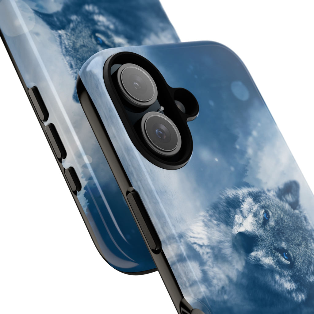 Wolf Phone Case, Tough Cases for Animal Lovers, Unique Wildlife Design, Nature-inspired Gift, Blue Wolf Accessories, Phone Protector