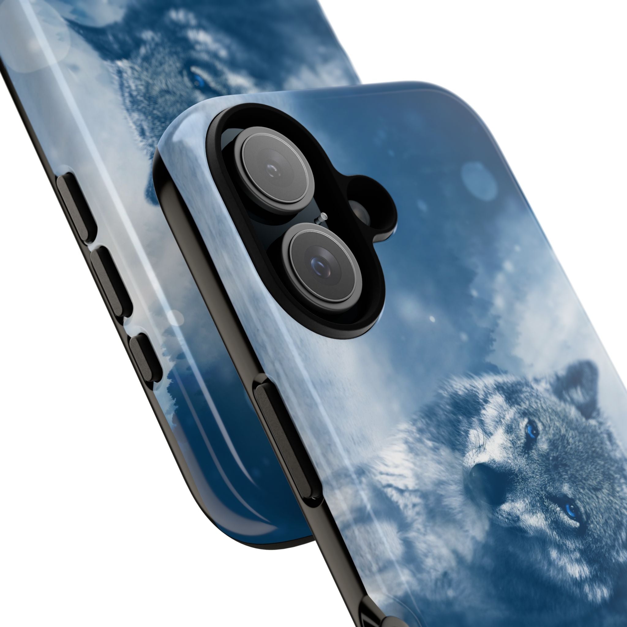 Wolf Phone Case, Tough Cases for Animal Lovers, Unique Wildlife Design, Nature-inspired Gift, Blue Wolf Accessories, Phone Protector