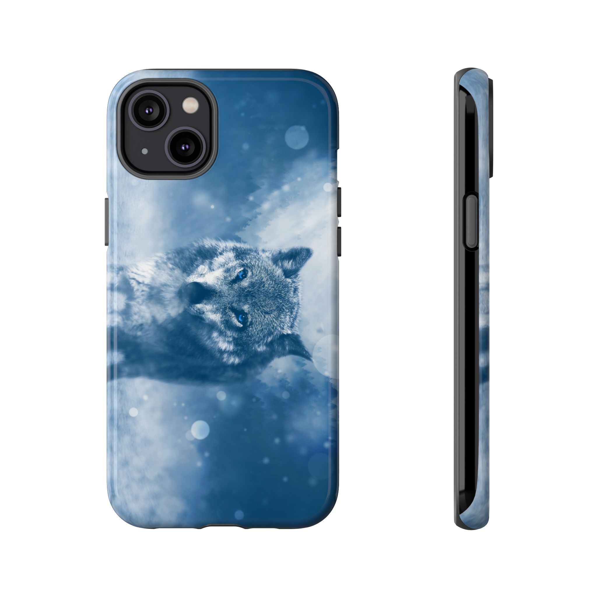 Wolf Phone Case, Tough Cases for Animal Lovers, Unique Wildlife Design, Nature-inspired Gift, Blue Wolf Accessories, Phone Protector