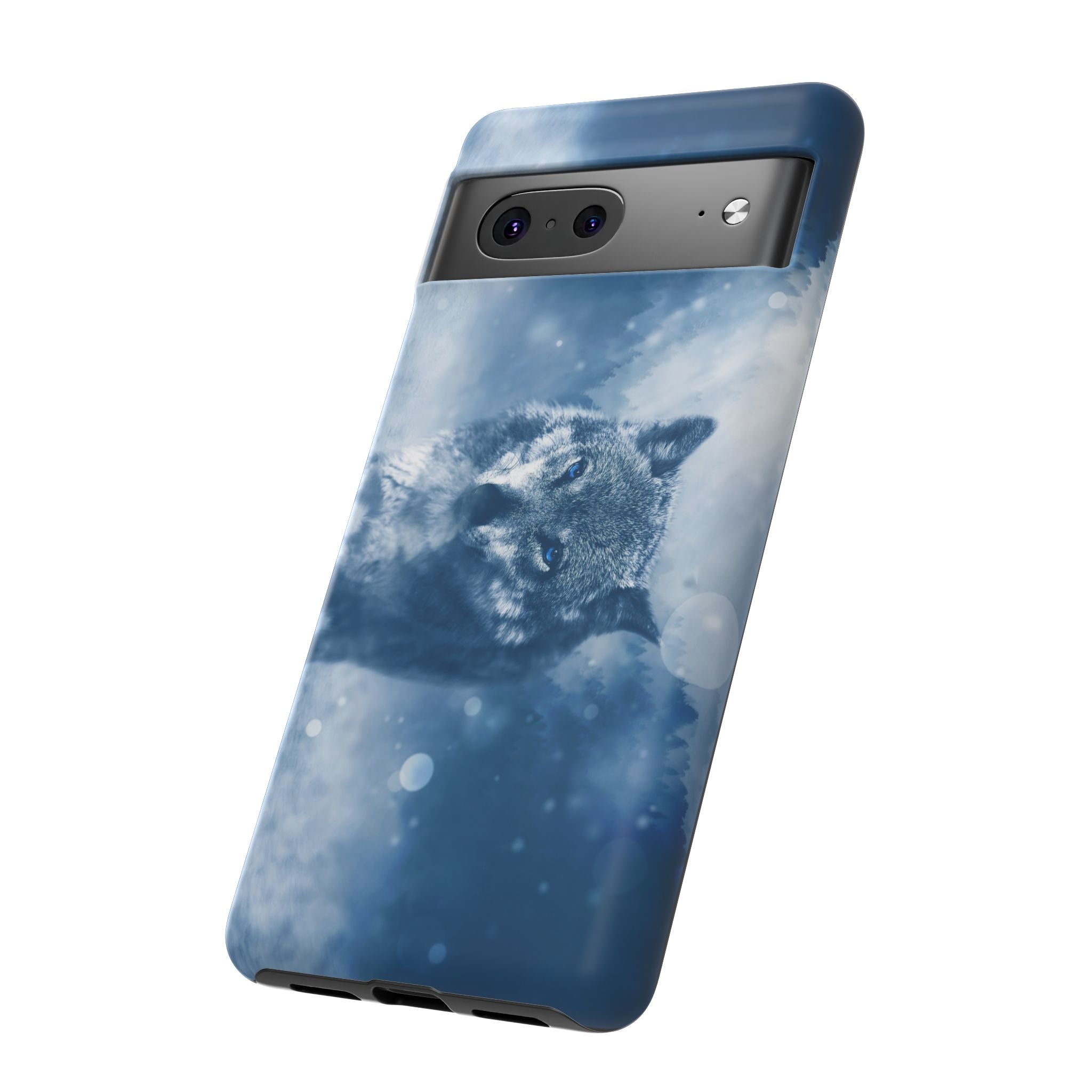 Wolf Phone Case, Tough Cases for Animal Lovers, Unique Wildlife Design, Nature-inspired Gift, Blue Wolf Accessories, Phone Protector