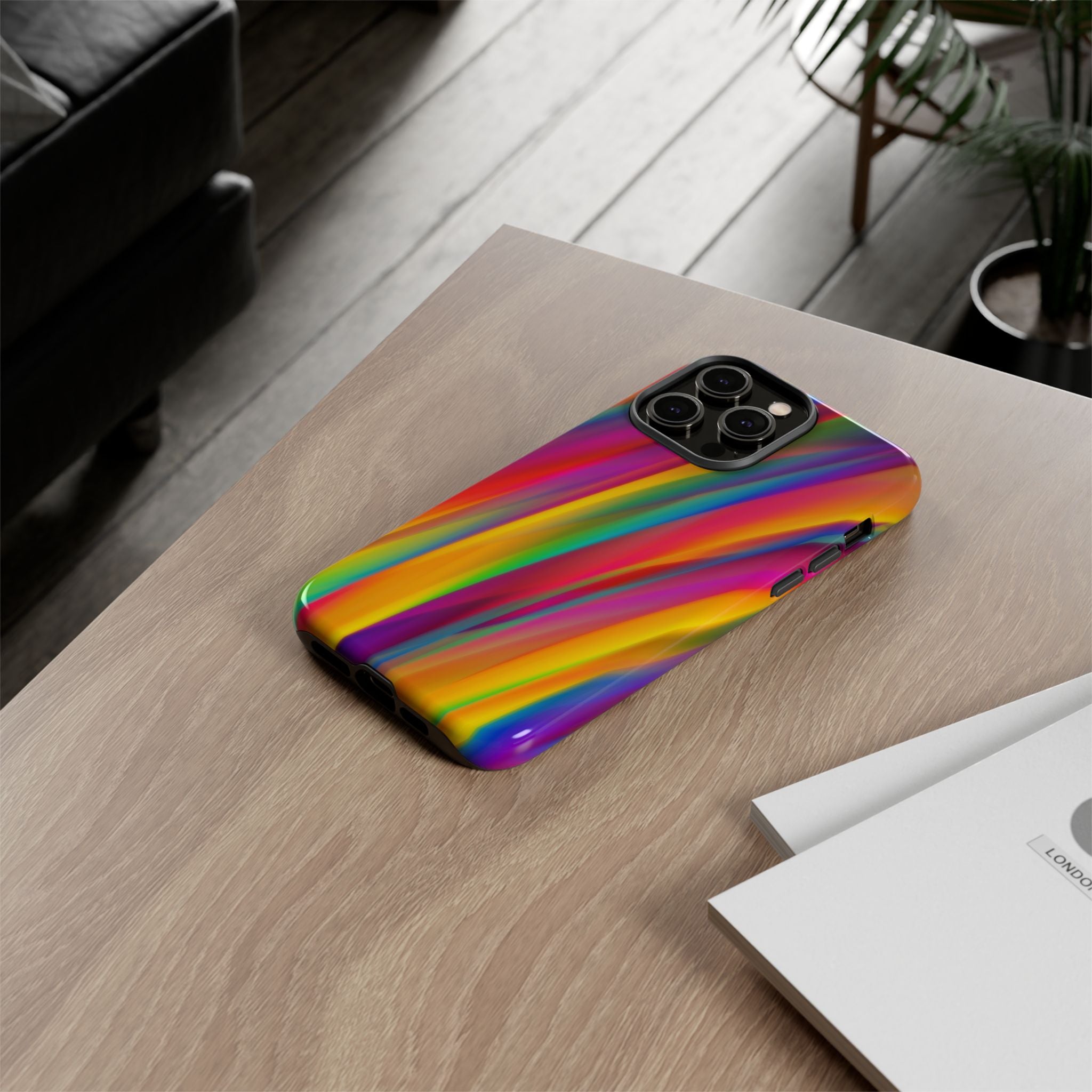 Vibrant Tough Phone Case, Colorful Phone Protection, Artistic Cell Cover, Gift for Gamers, Fun Tech Accessory, Pride Celebration