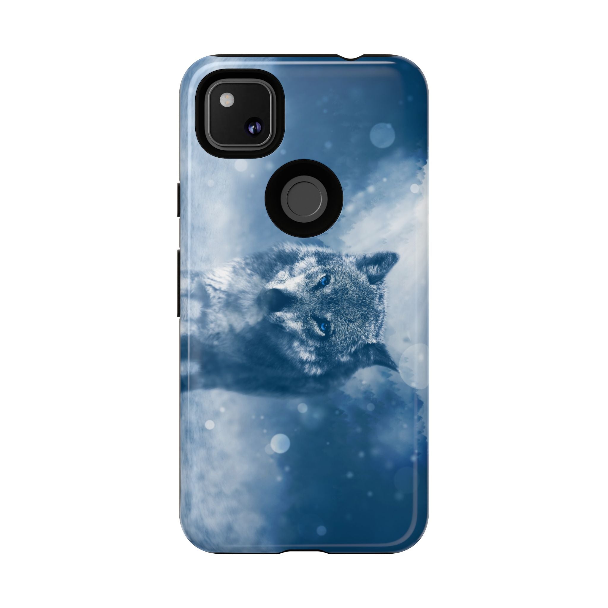 Wolf Phone Case, Tough Cases for Animal Lovers, Unique Wildlife Design, Nature-inspired Gift, Blue Wolf Accessories, Phone Protector