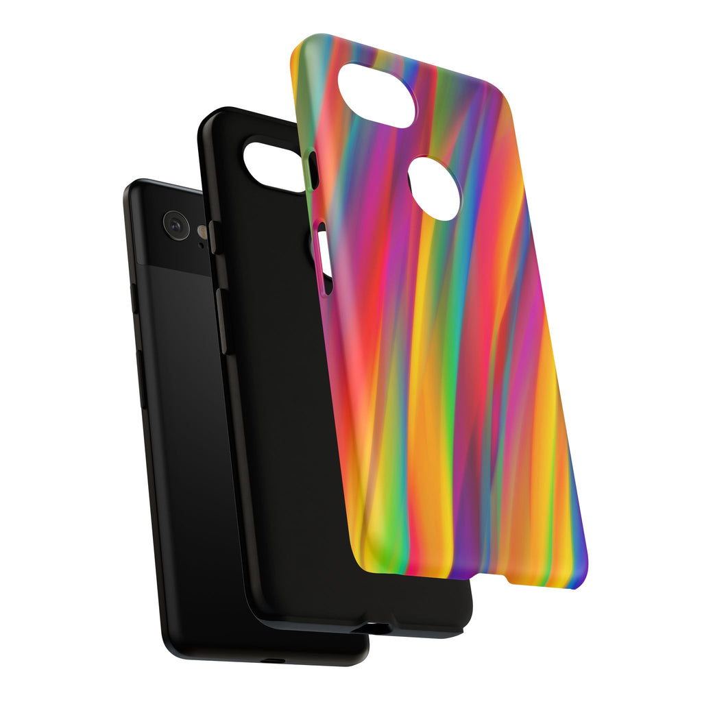 Vibrant Tough Phone Case, Colorful Phone Protection, Artistic Cell Cover, Gift for Gamers, Fun Tech Accessory, Pride Celebration