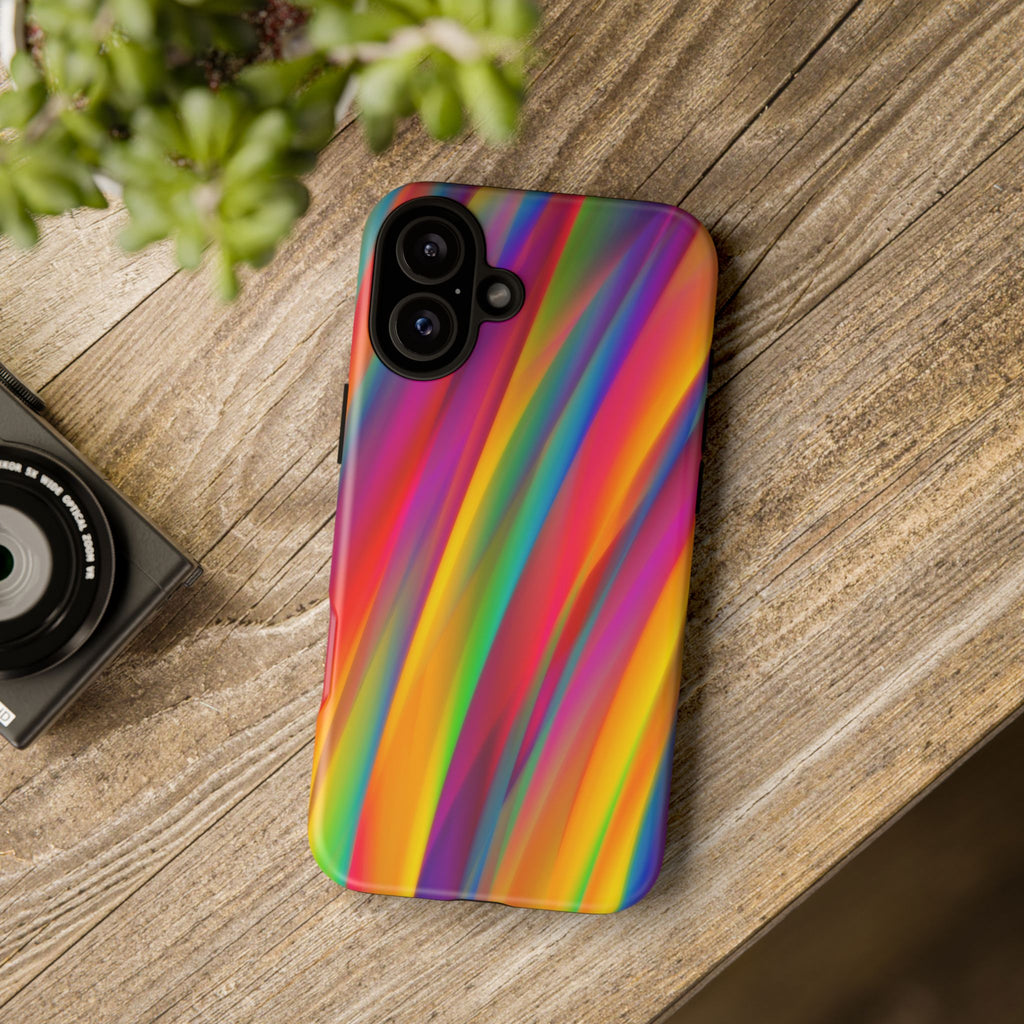 Vibrant Tough Phone Case, Colorful Phone Protection, Artistic Cell Cover, Gift for Gamers, Fun Tech Accessory, Pride Celebration