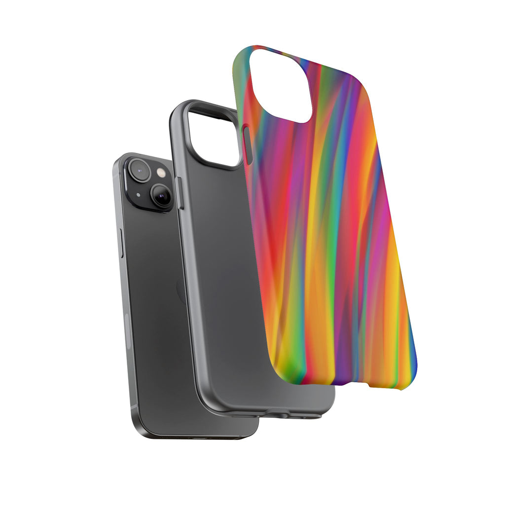 Vibrant Tough Phone Case, Colorful Phone Protection, Artistic Cell Cover, Gift for Gamers, Fun Tech Accessory, Pride Celebration