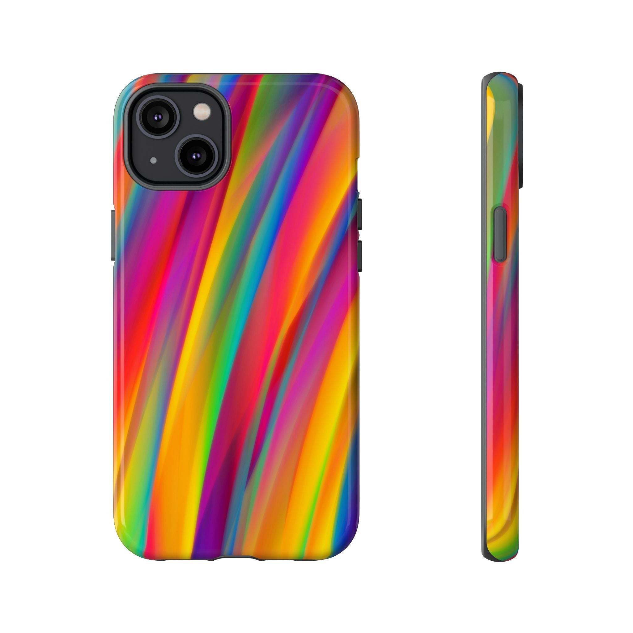 Vibrant Tough Phone Case, Colorful Phone Protection, Artistic Cell Cover, Gift for Gamers, Fun Tech Accessory, Pride Celebration