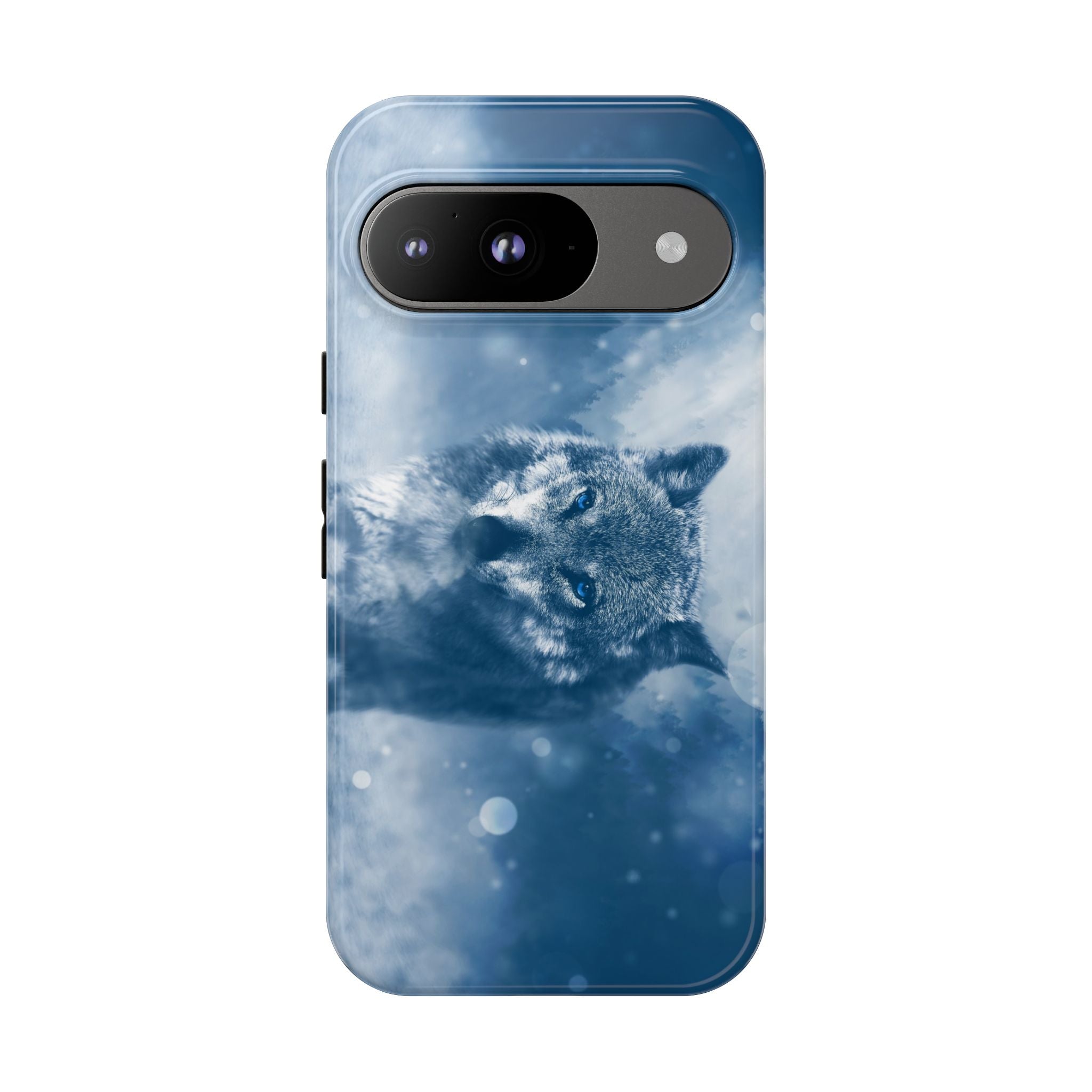 Wolf Phone Case, Tough Cases for Animal Lovers, Unique Wildlife Design, Nature-inspired Gift, Blue Wolf Accessories, Phone Protector
