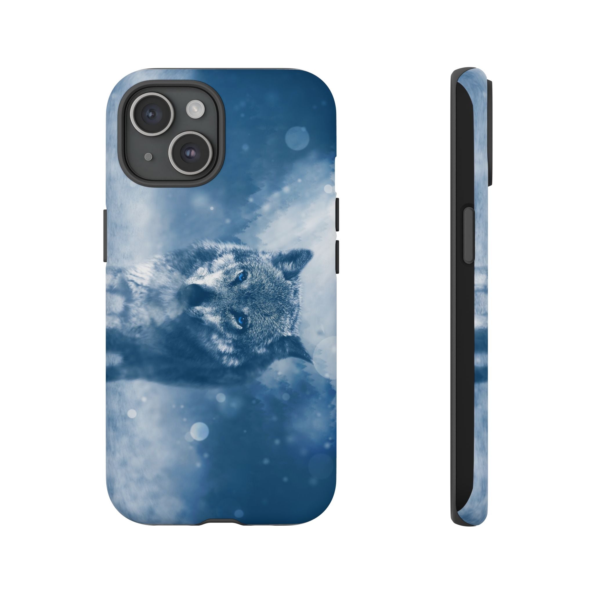 Wolf Phone Case, Tough Cases for Animal Lovers, Unique Wildlife Design, Nature-inspired Gift, Blue Wolf Accessories, Phone Protector
