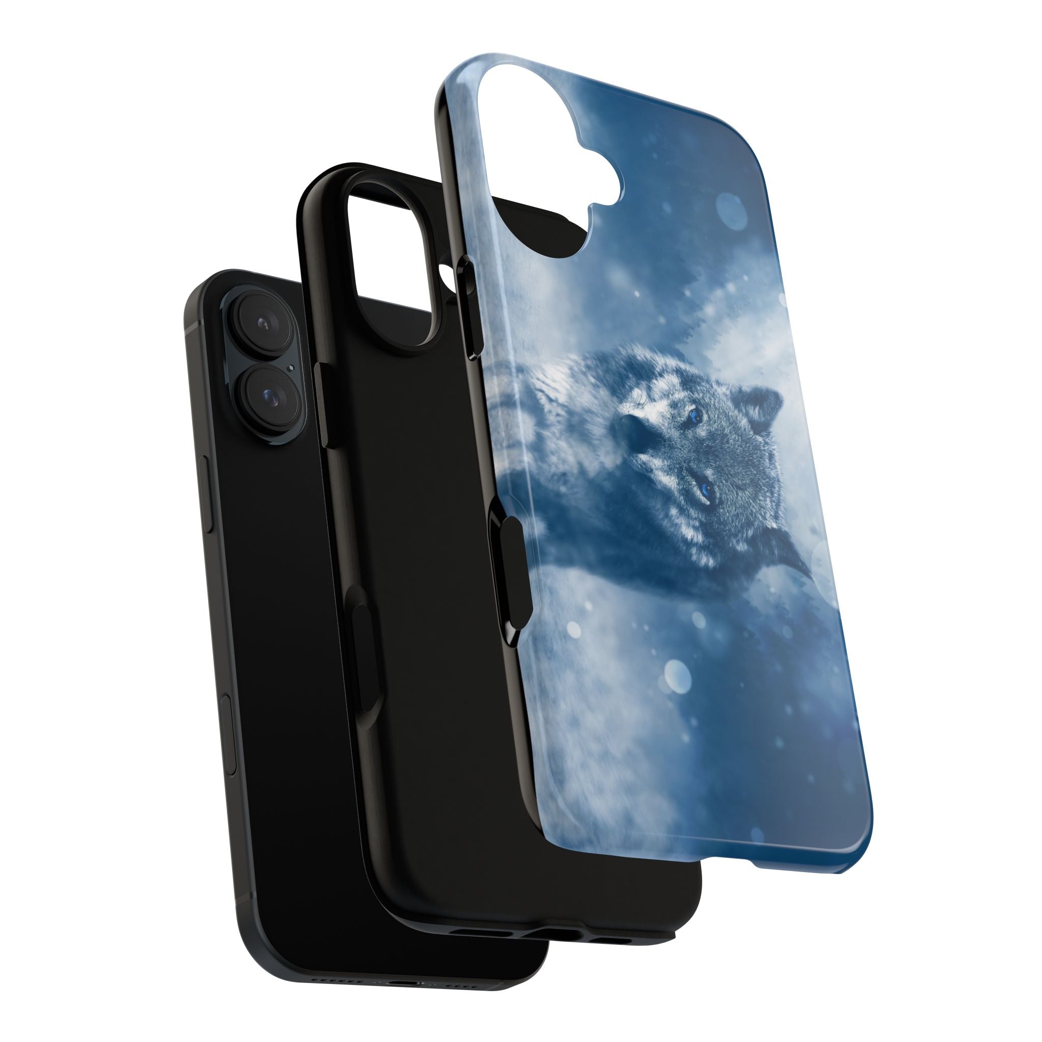 Wolf Phone Case, Tough Cases for Animal Lovers, Unique Wildlife Design, Nature-inspired Gift, Blue Wolf Accessories, Phone Protector