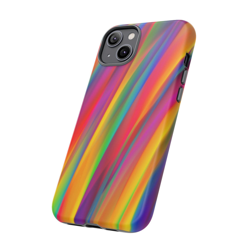 Vibrant Tough Phone Case, Colorful Phone Protection, Artistic Cell Cover, Gift for Gamers, Fun Tech Accessory, Pride Celebration