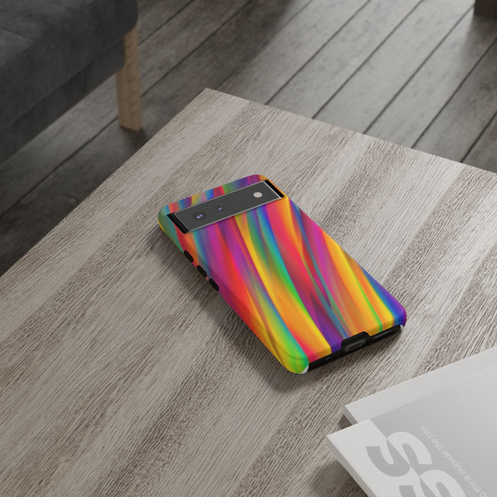 Vibrant Tough Phone Case, Colorful Phone Protection, Artistic Cell Cover, Gift for Gamers, Fun Tech Accessory, Pride Celebration