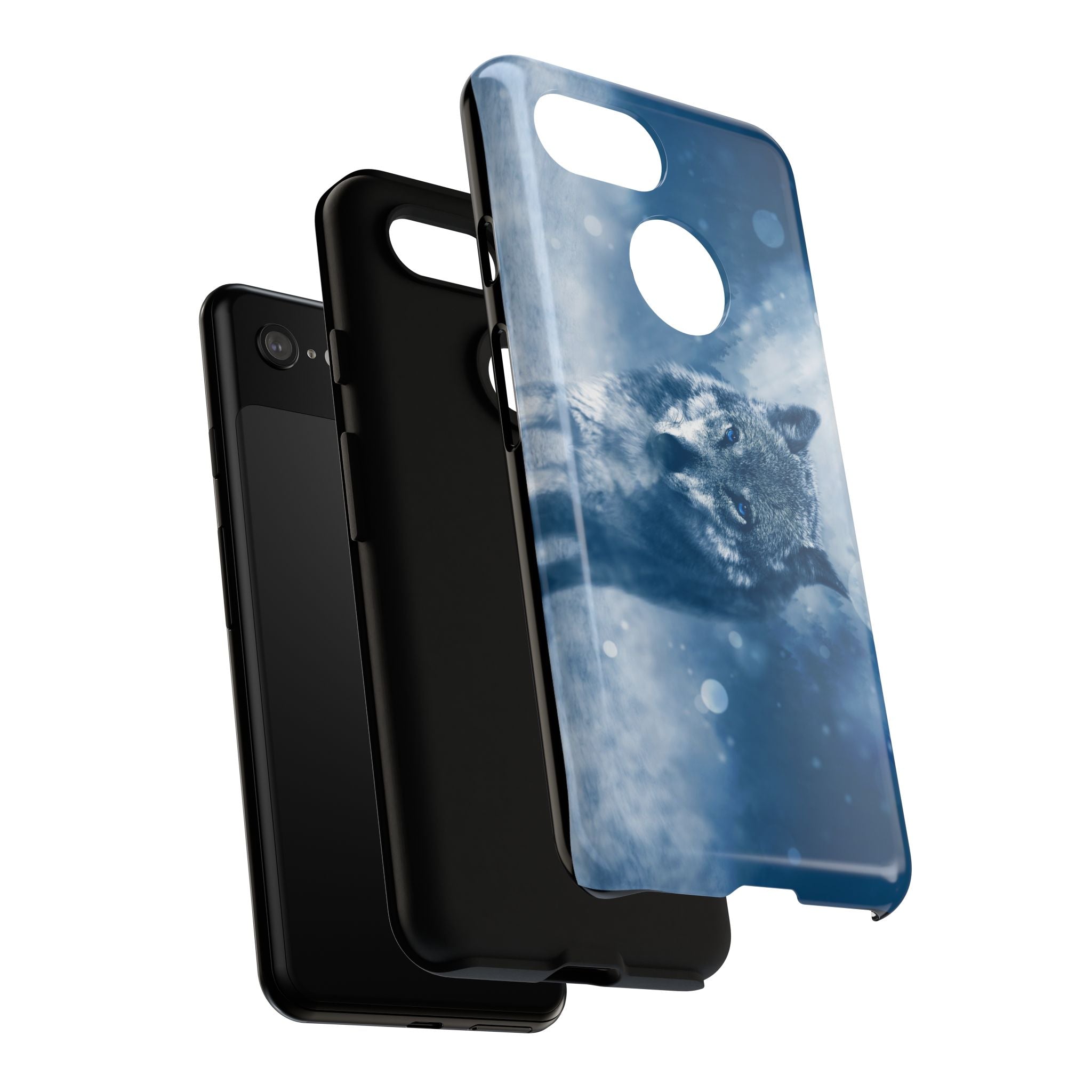 Wolf Phone Case, Tough Cases for Animal Lovers, Unique Wildlife Design, Nature-inspired Gift, Blue Wolf Accessories, Phone Protector