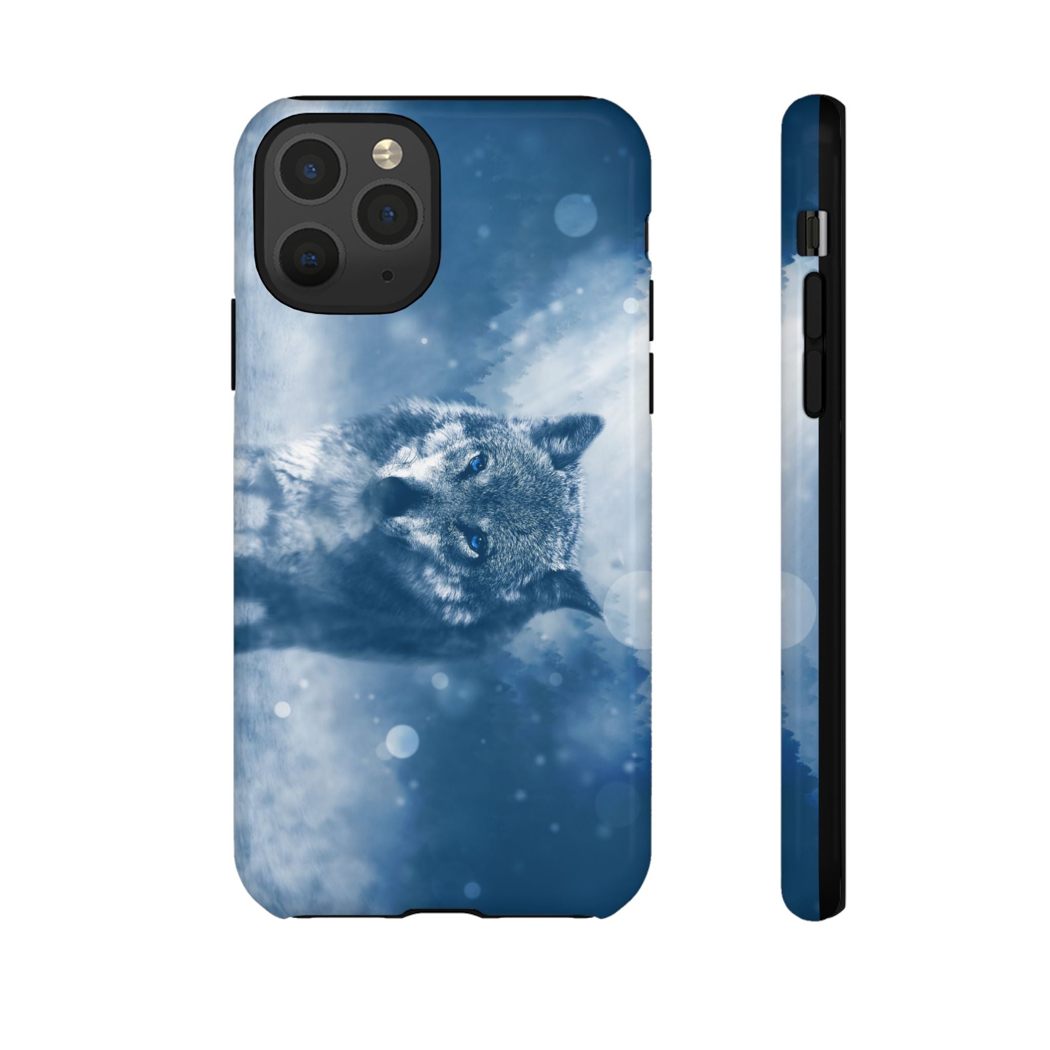 Wolf Phone Case, Tough Cases for Animal Lovers, Unique Wildlife Design, Nature-inspired Gift, Blue Wolf Accessories, Phone Protector