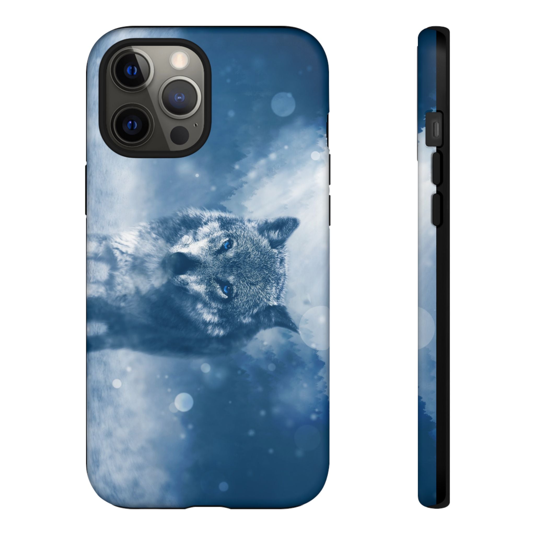 Wolf Phone Case, Tough Cases for Animal Lovers, Unique Wildlife Design, Nature-inspired Gift, Blue Wolf Accessories, Phone Protector